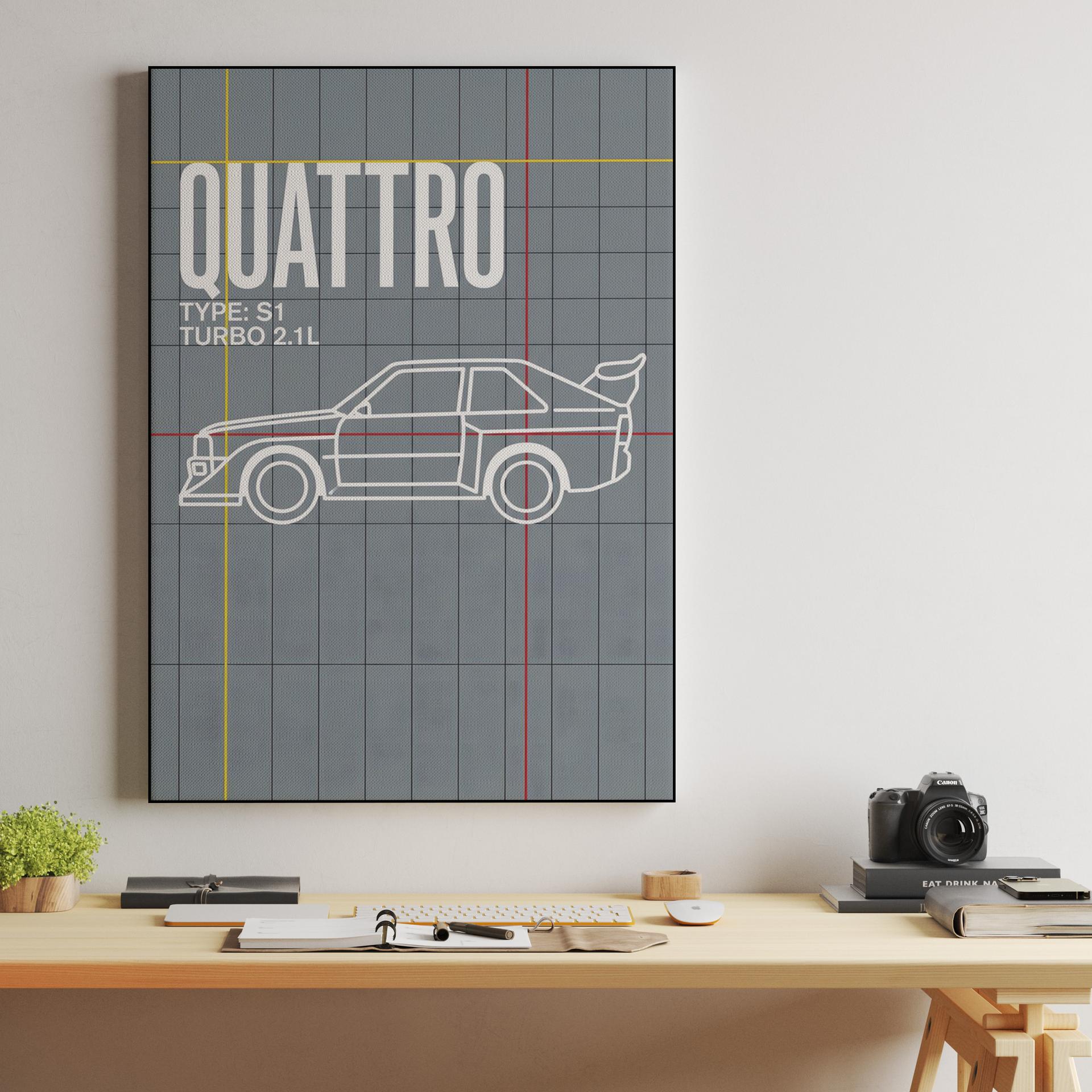 Audi Sport Quattro S1 Technical Grid Graphic