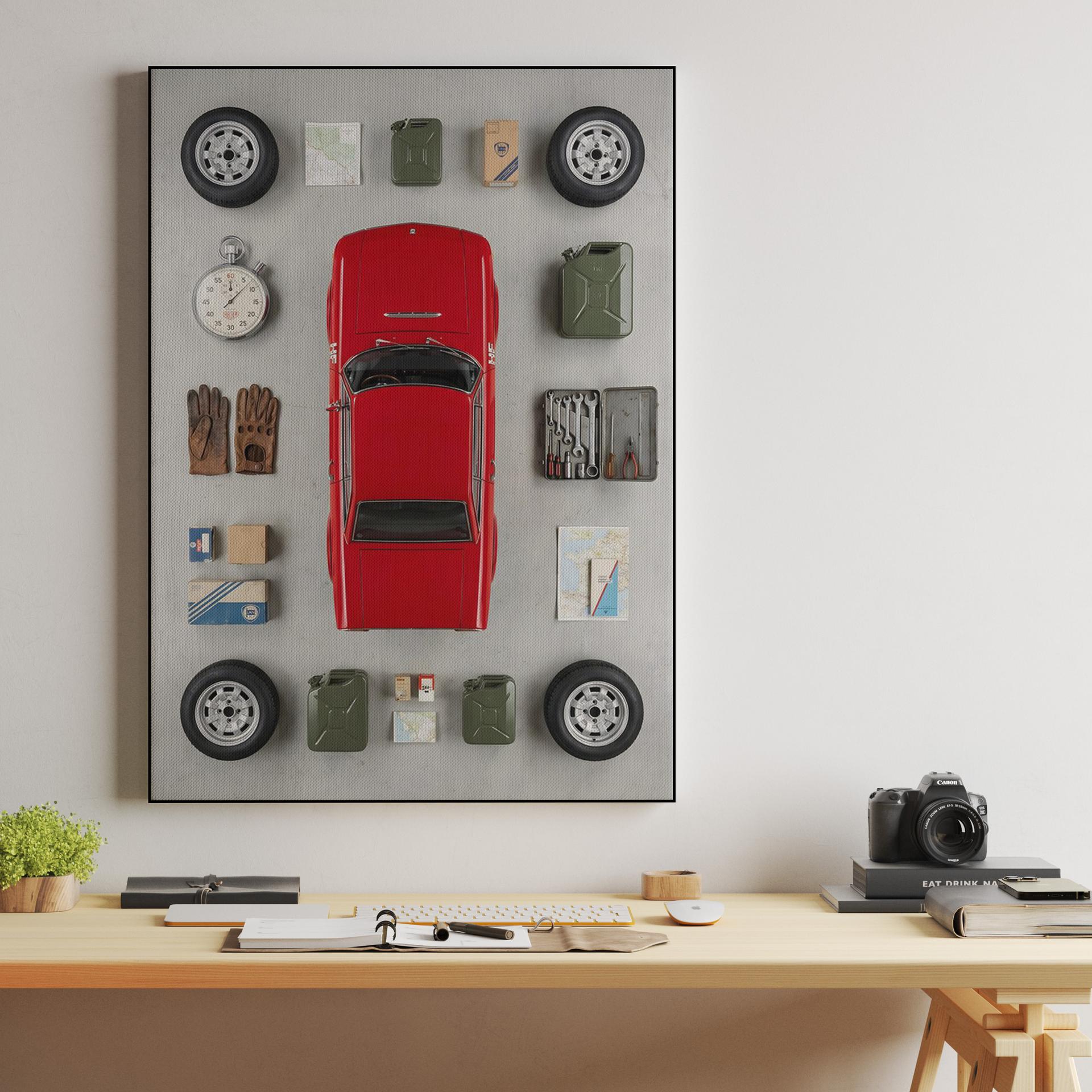 Lancia Fulvia HF Rally Essentials Knolling