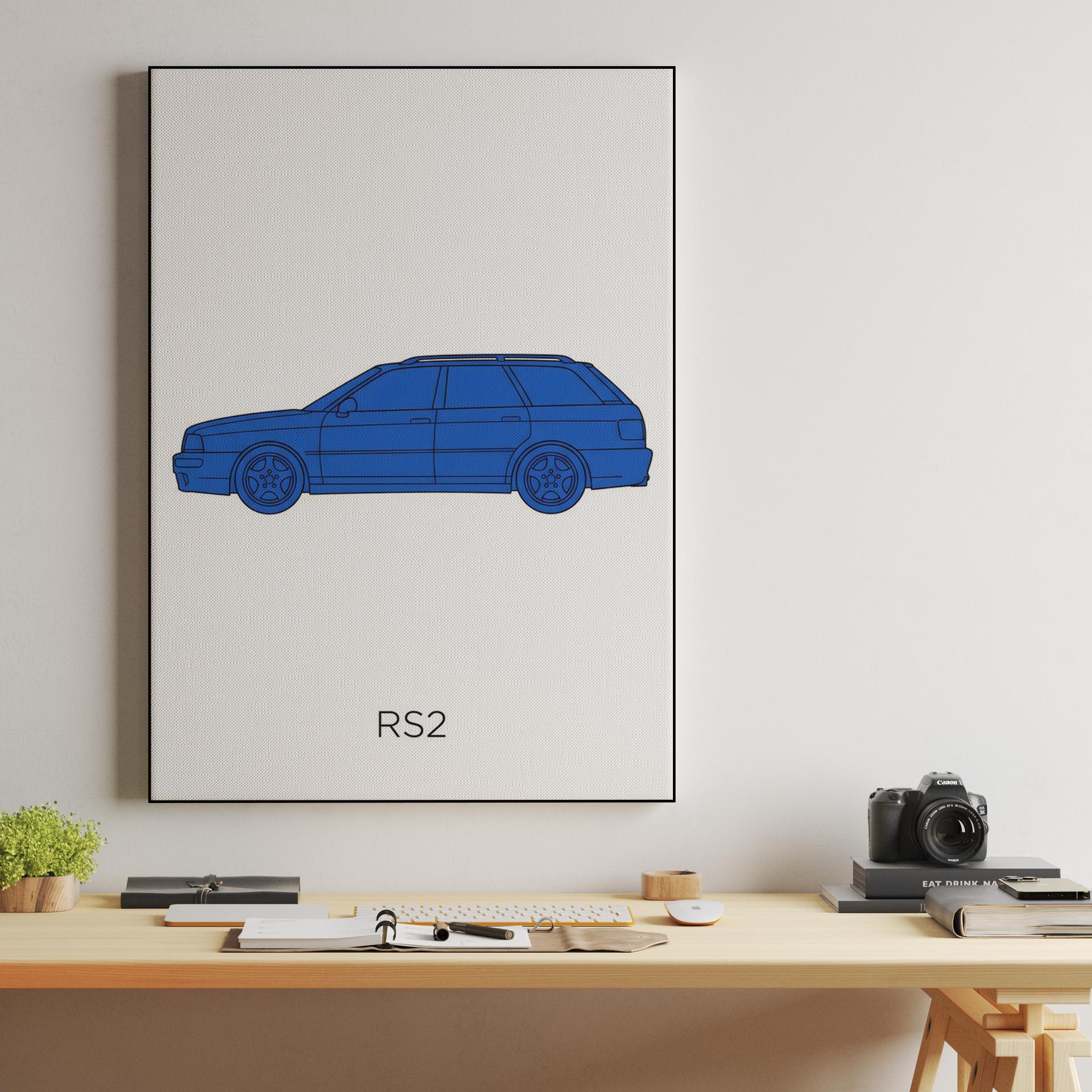 Audi RS2 Avant: Nogaro Blue Minimalist Profile