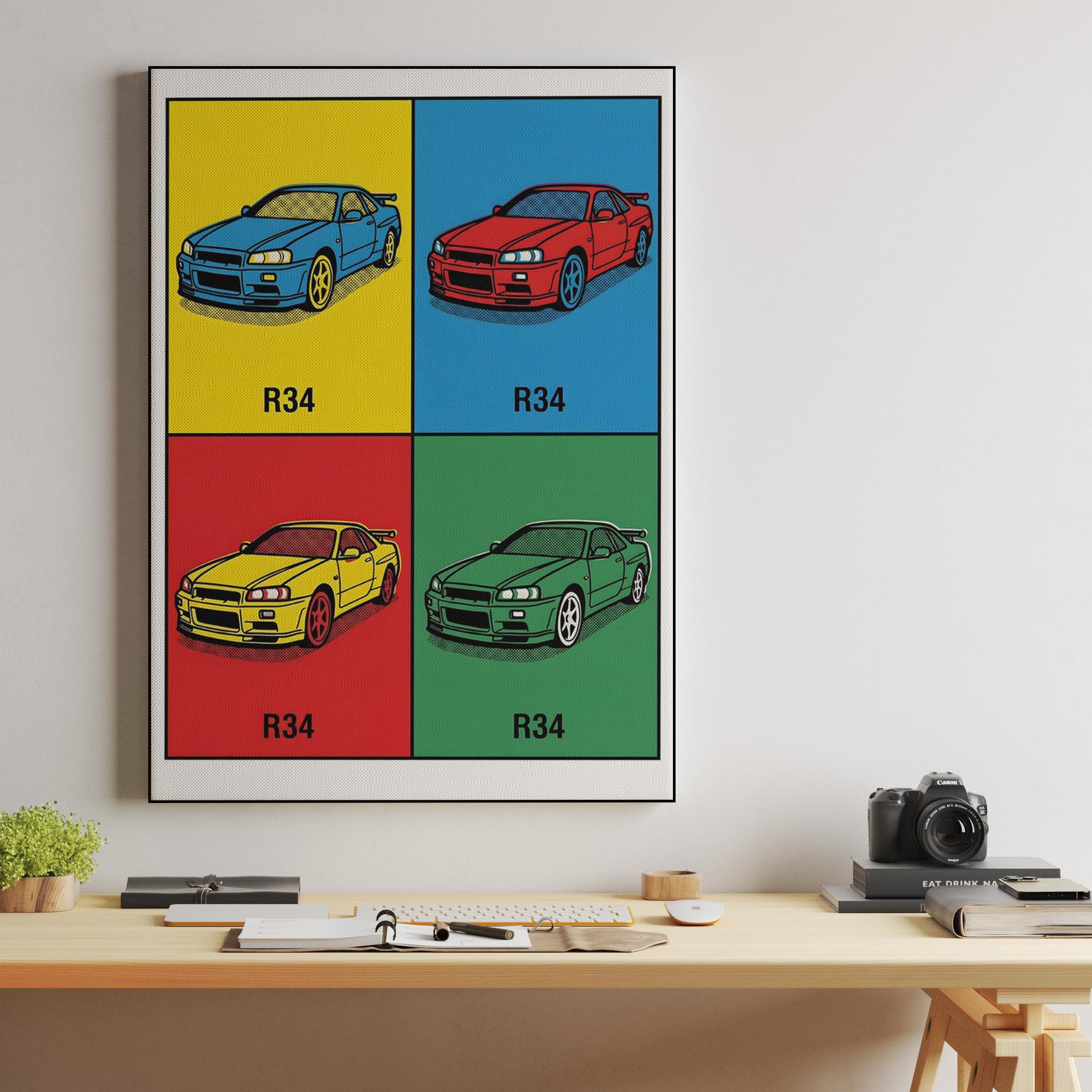 Pop Art Skyline R34 Quad