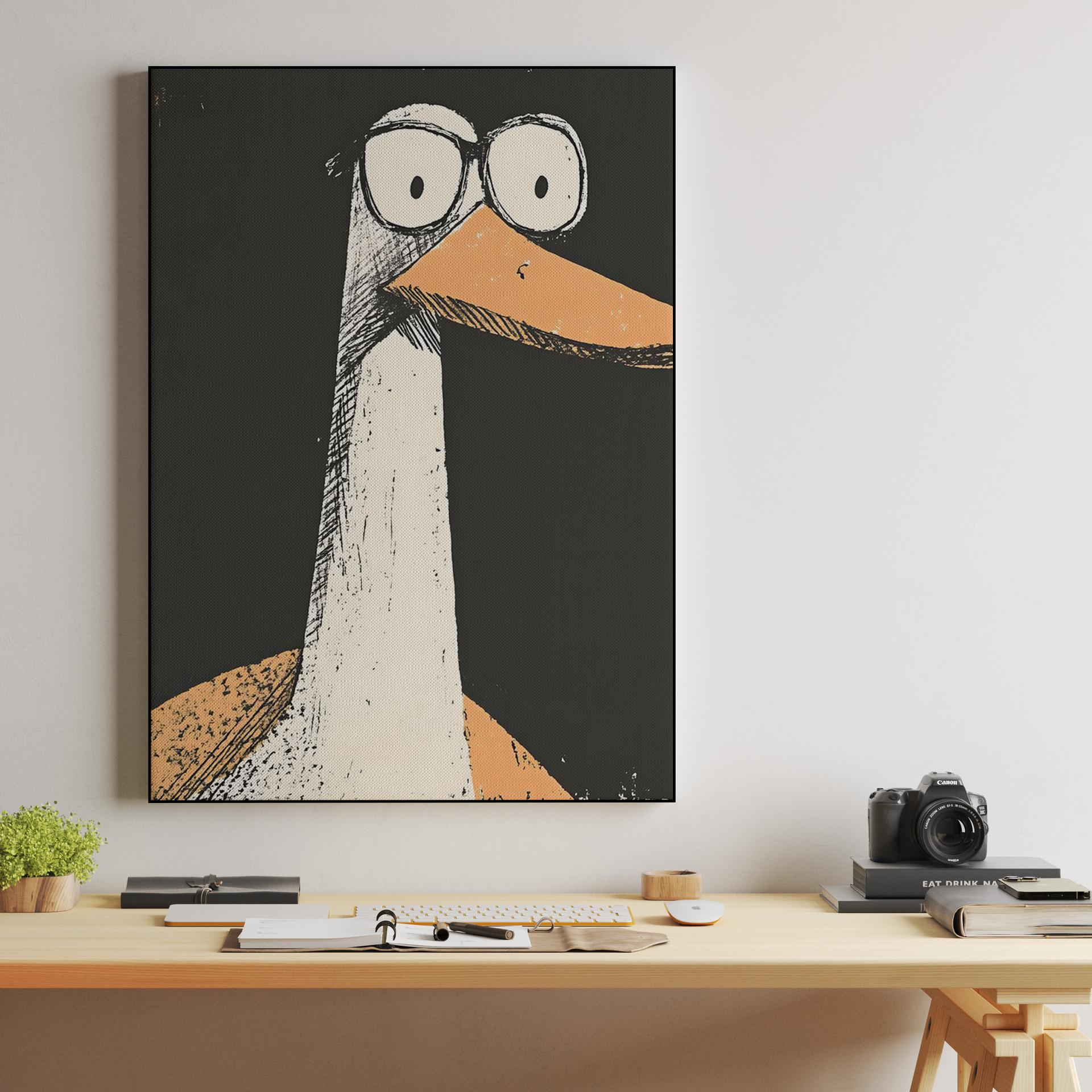 Nerdy Goose with Glasses