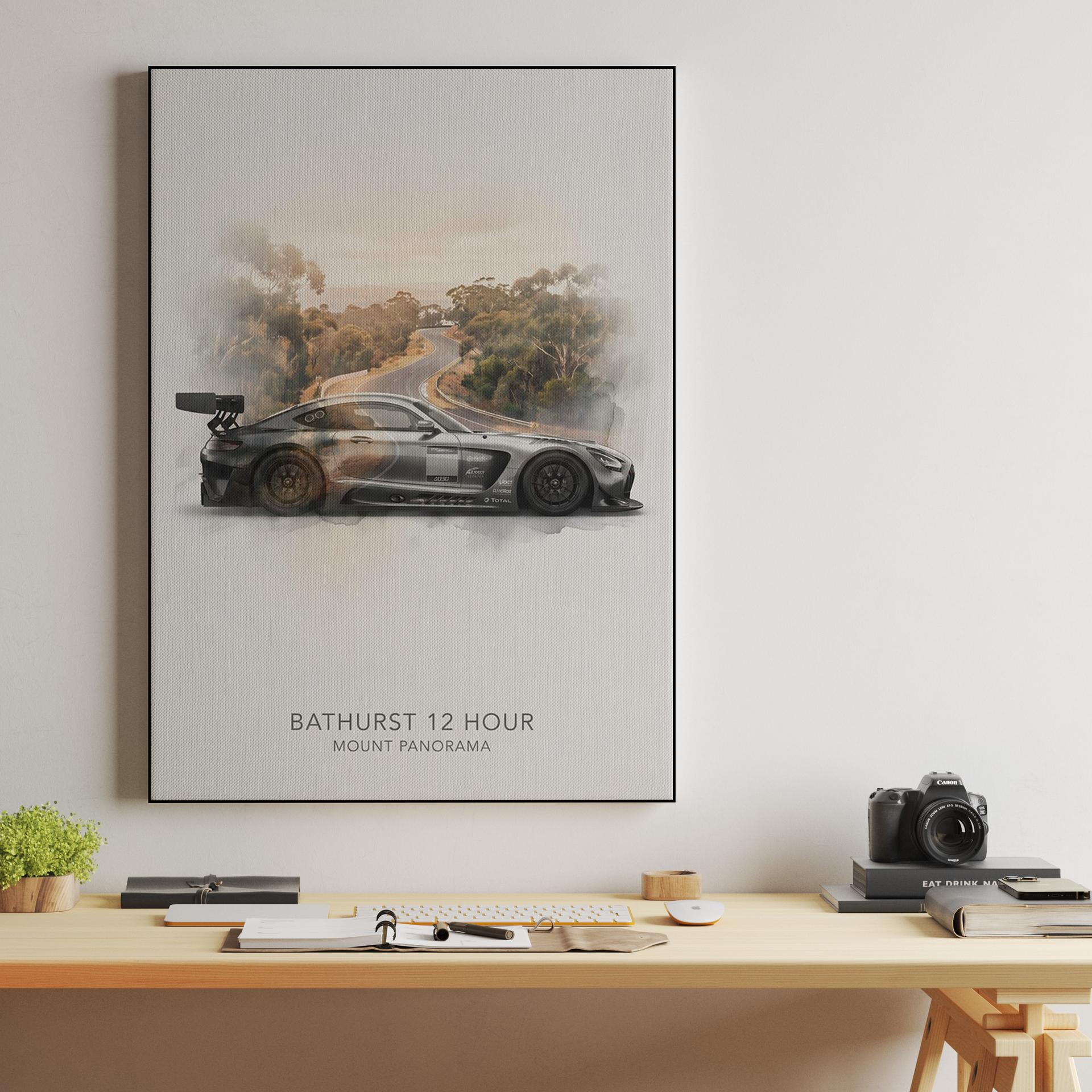 Bathurst 12 Hour: Mount Panorama Watercolor Racer