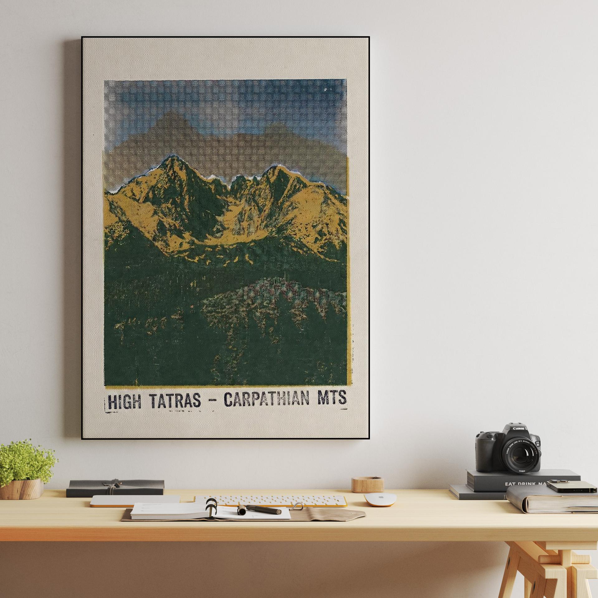 High Tatras Carpathian Mountains Vintage Poster