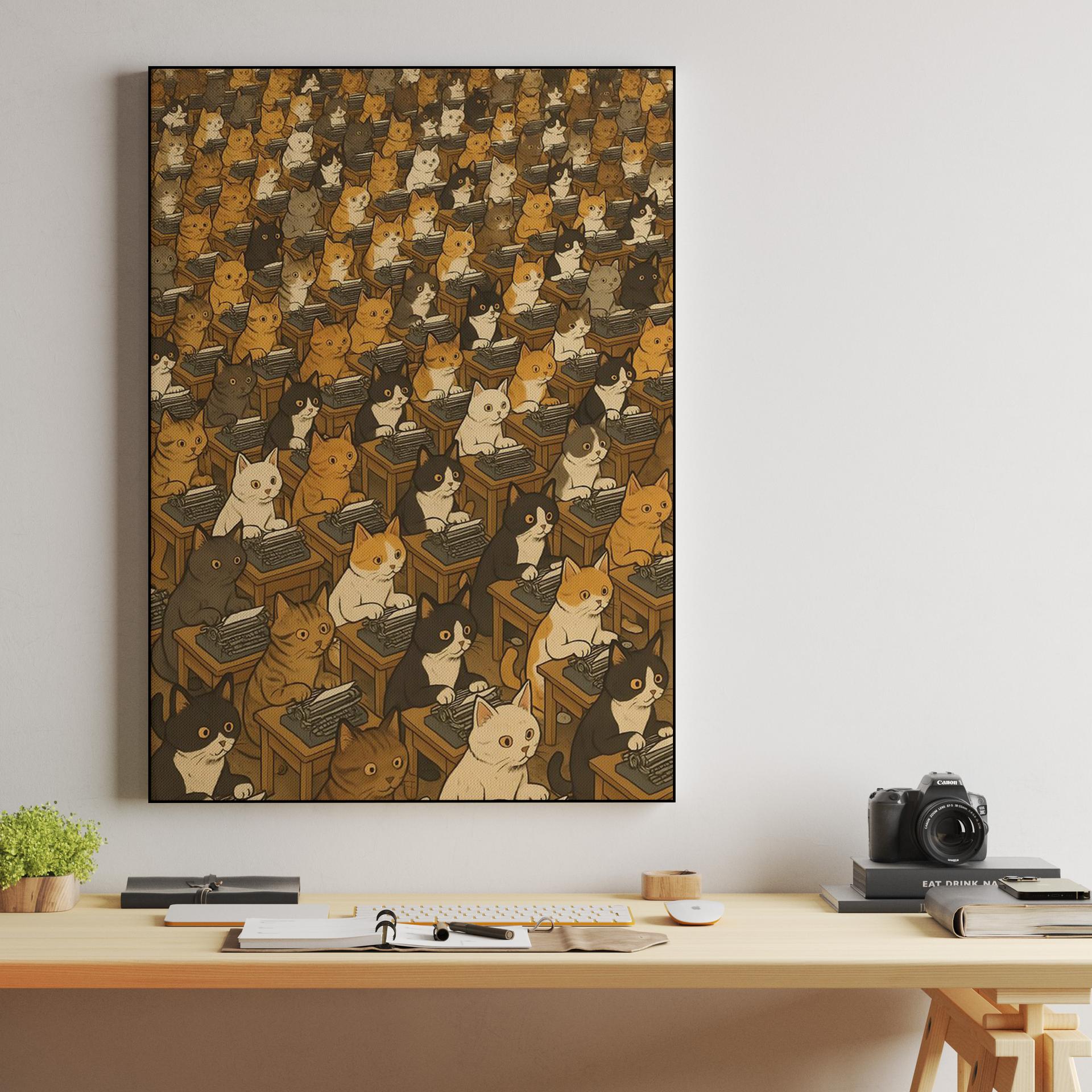 The Feline Typing Pool