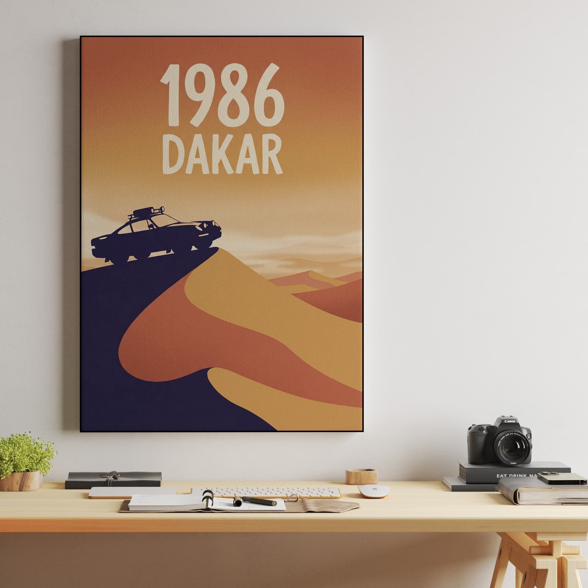 1986 Dakar Porsche 959 Minimalist Poster