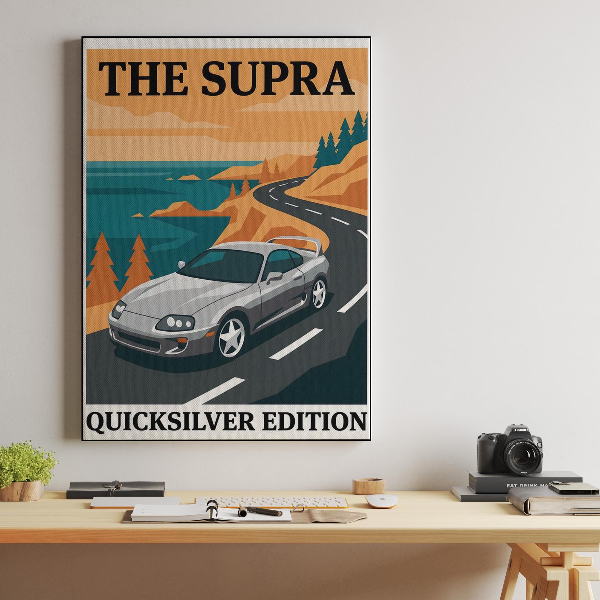 Toyota Supra A80 Quicksilver Coastal Poster