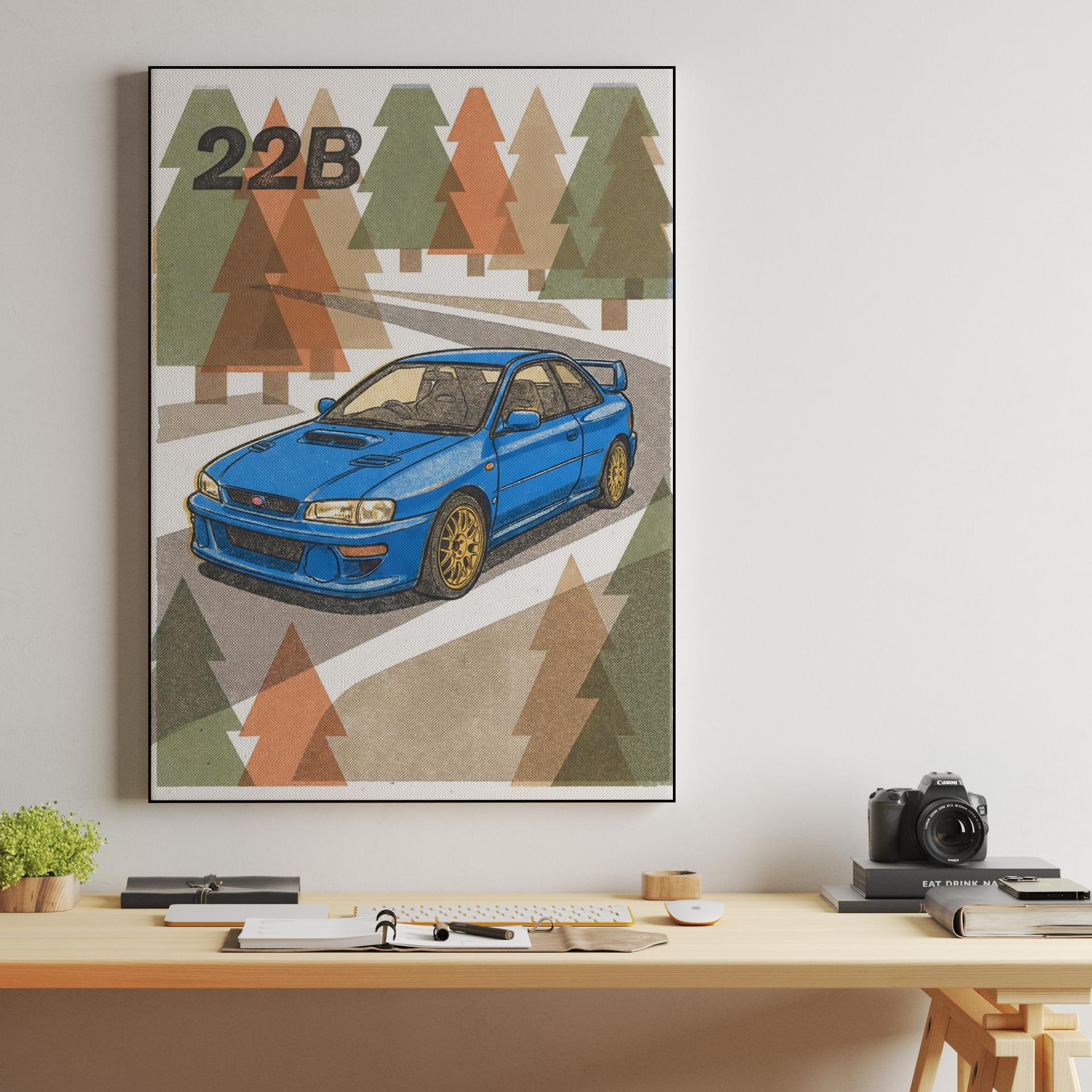 22B Forest Run: Textured Rally Illustration