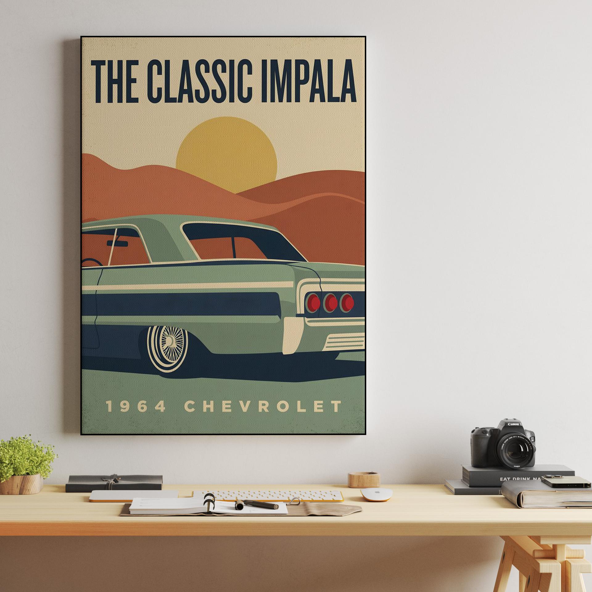 The Classic 1964 Impala Desert Poster