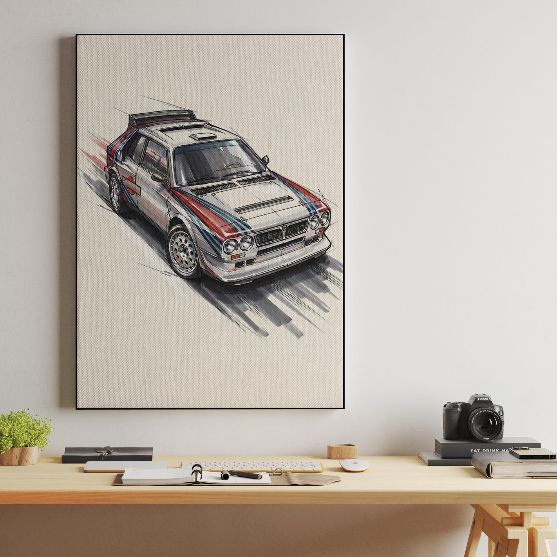 Lancia Delta S4 Martini Racing Rally Illustration