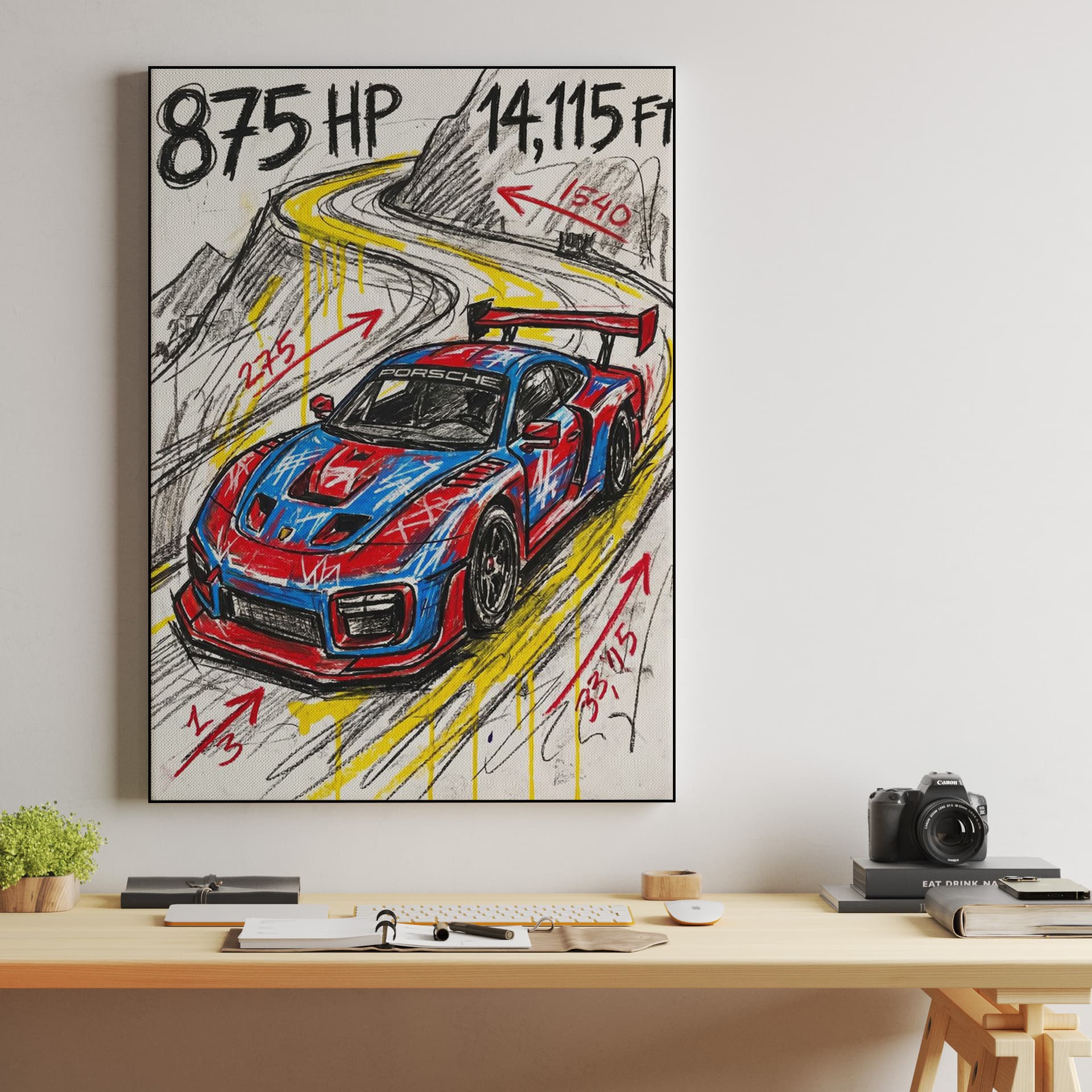 Porsche Pikes Peak 875HP Hill Climb Sketch