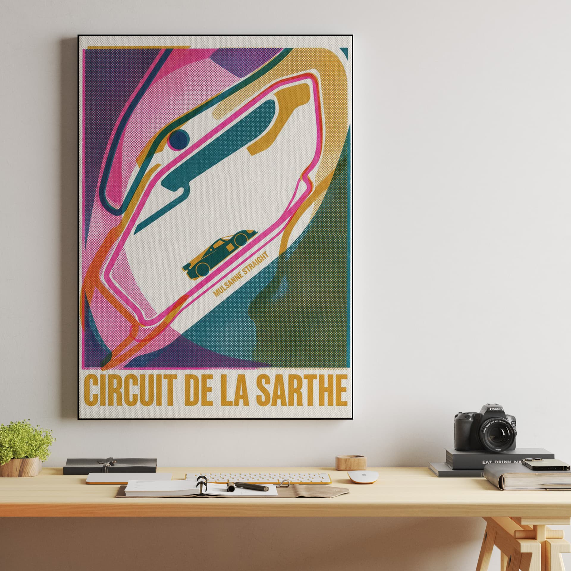 Circuit de la Sarthe Le Mans Risograph Track Poster