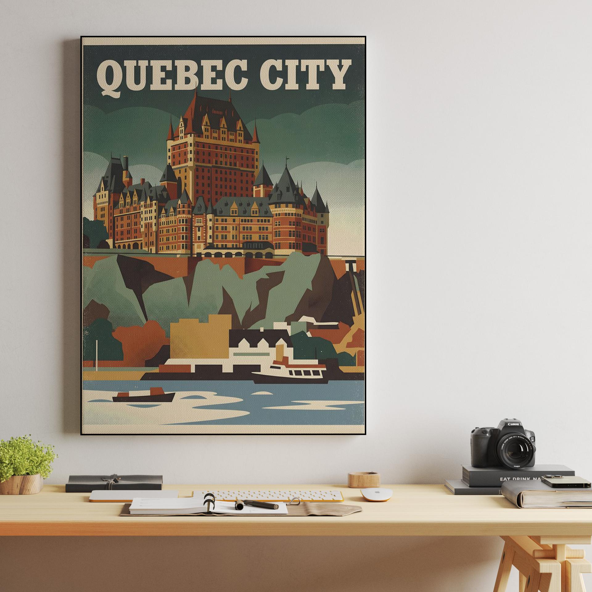 Quebec City: Le Château Frontenac Vintage Travel Poster