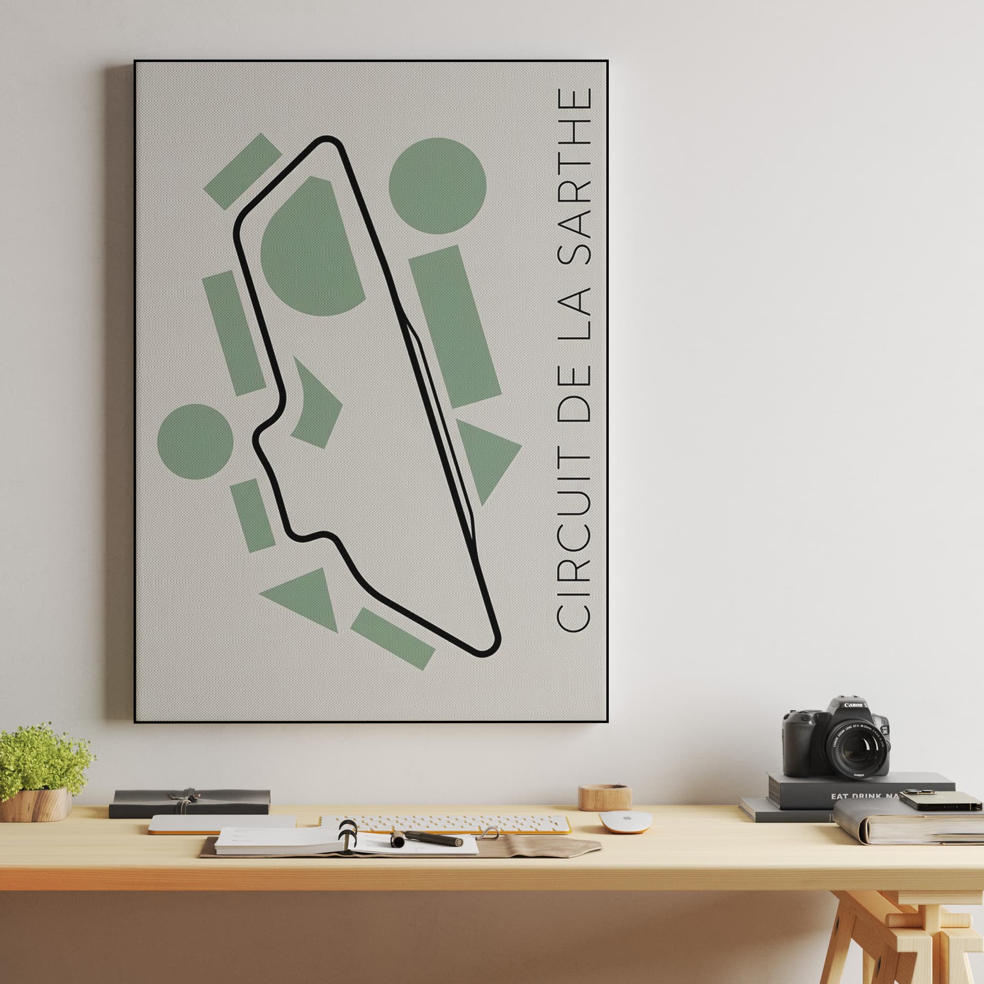 Circuit de la Sarthe Minimalist Geometric Track Map