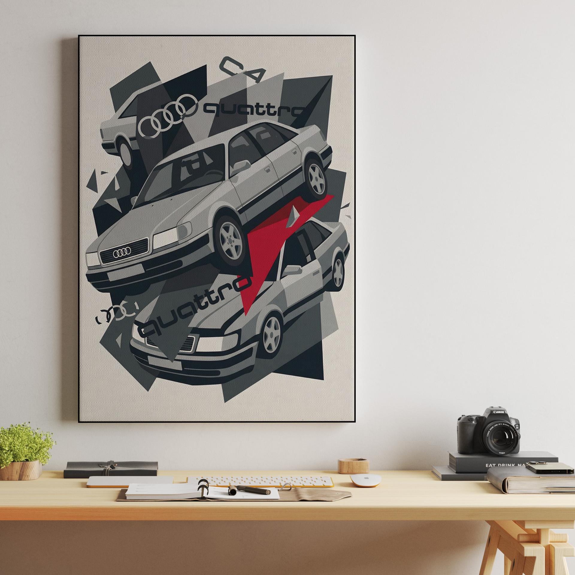 Audi 100 C4 Quattro: Geometric Shard Collage
