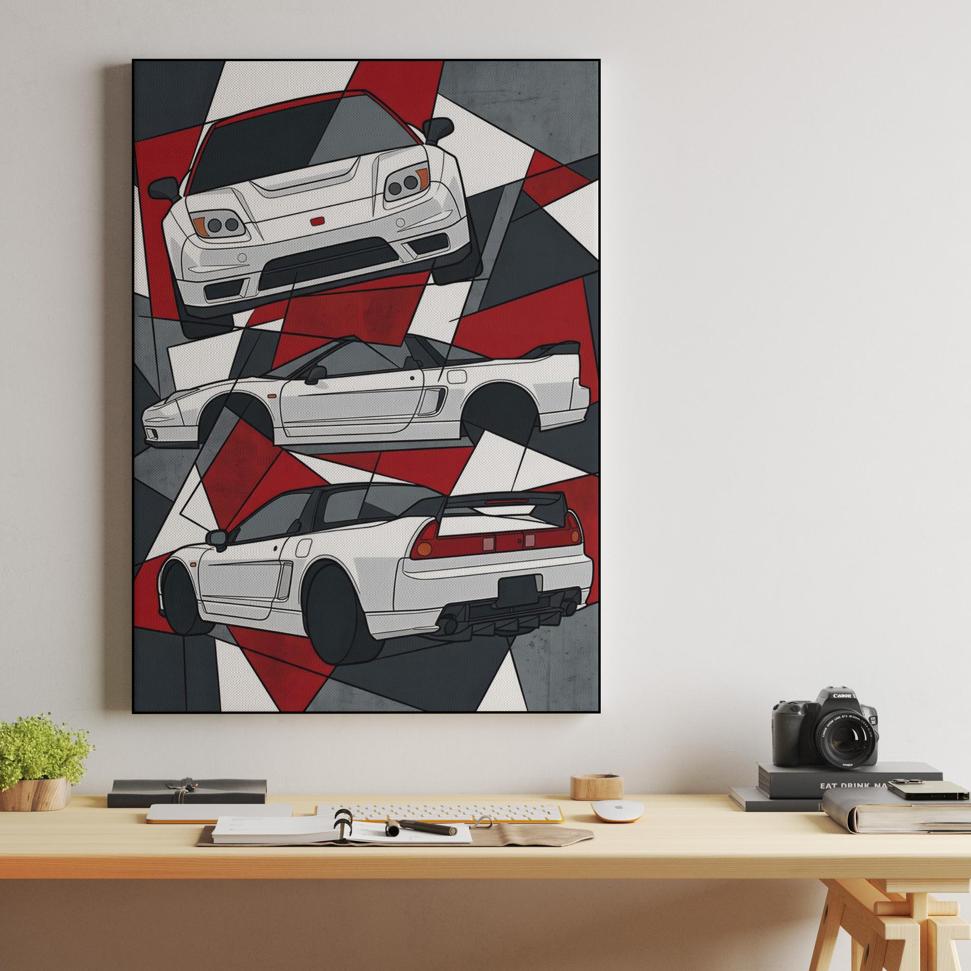 NSX Geometric Mosaic: A Supercar Study