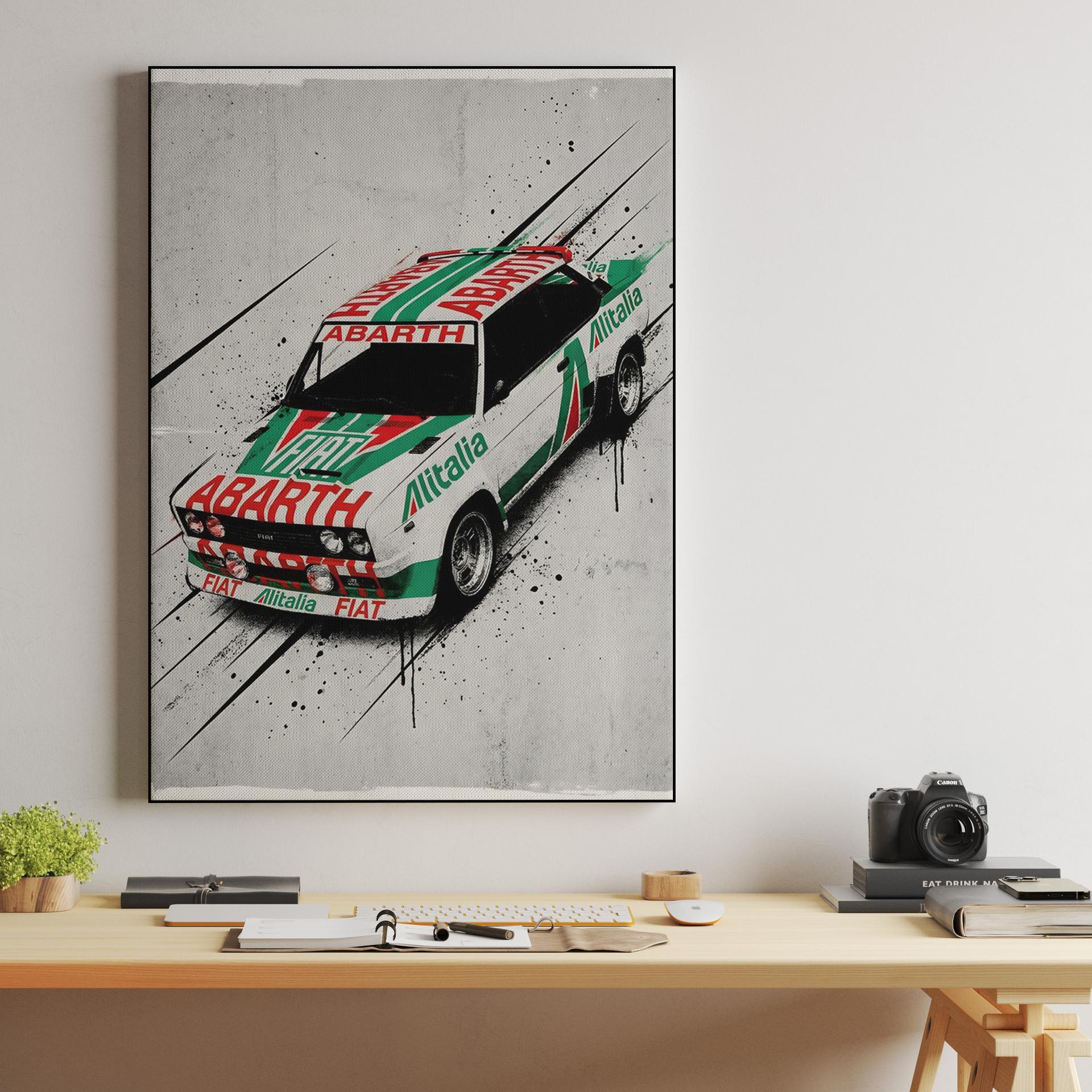 Fiat 131 Abarth Alitalia Rally Street Art