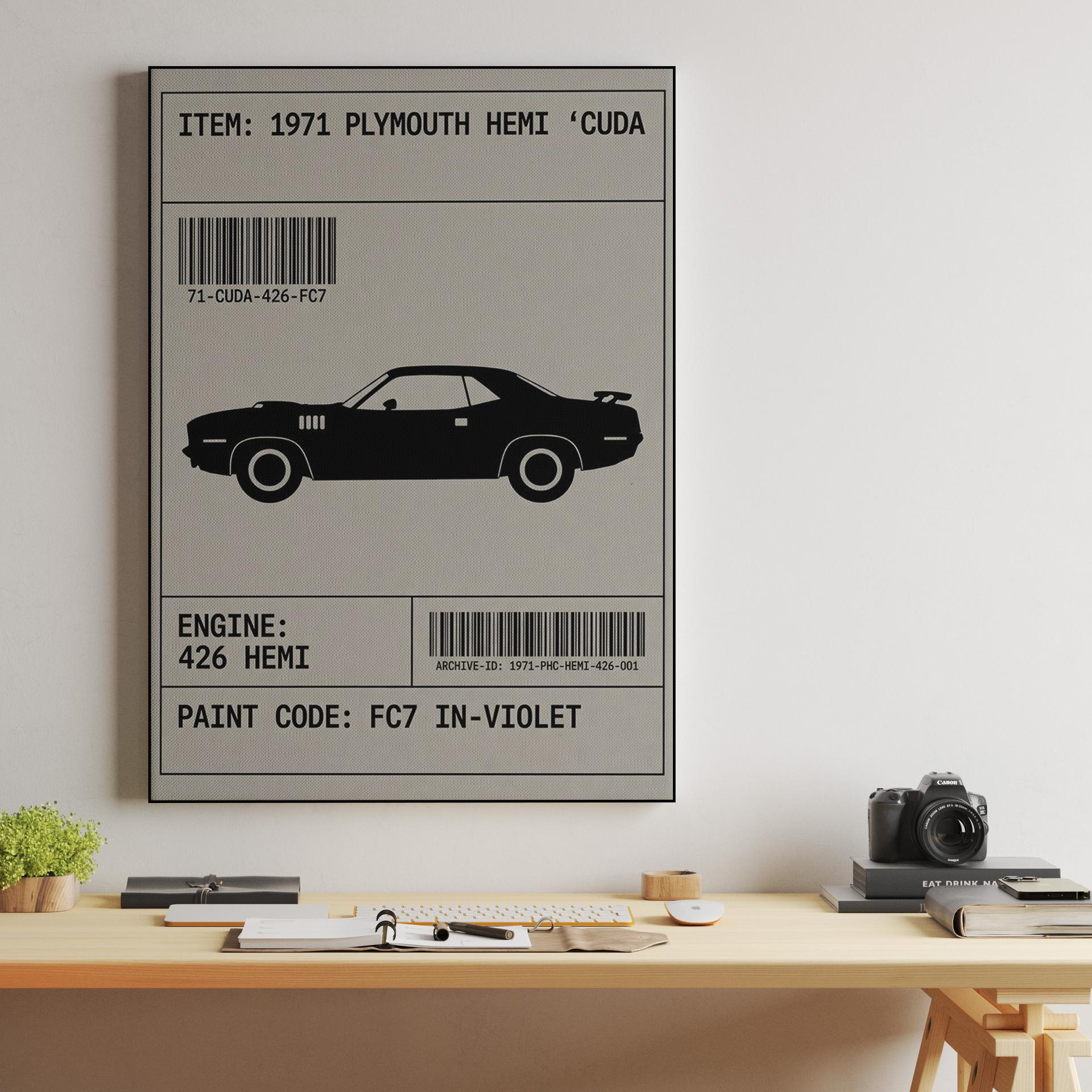 1971 Hemi 'Cuda: Archival Spec Sheet