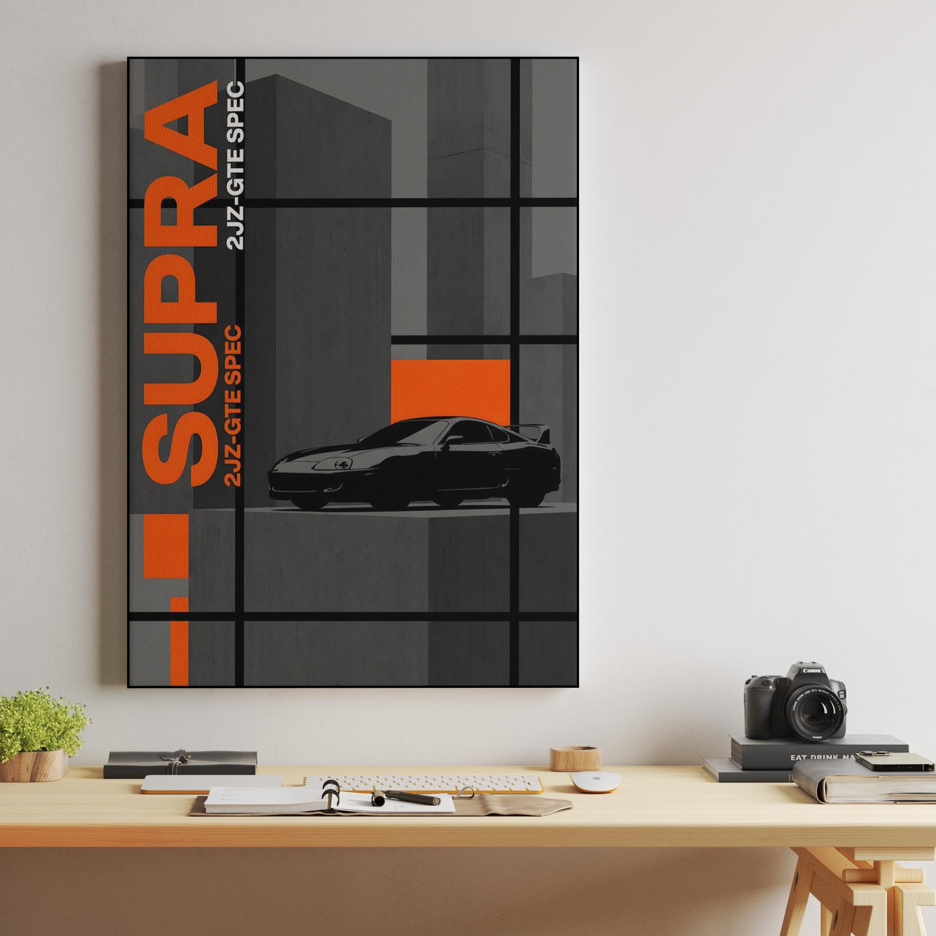 Supra 2JZ-GTE Brutalist Spec Illustration