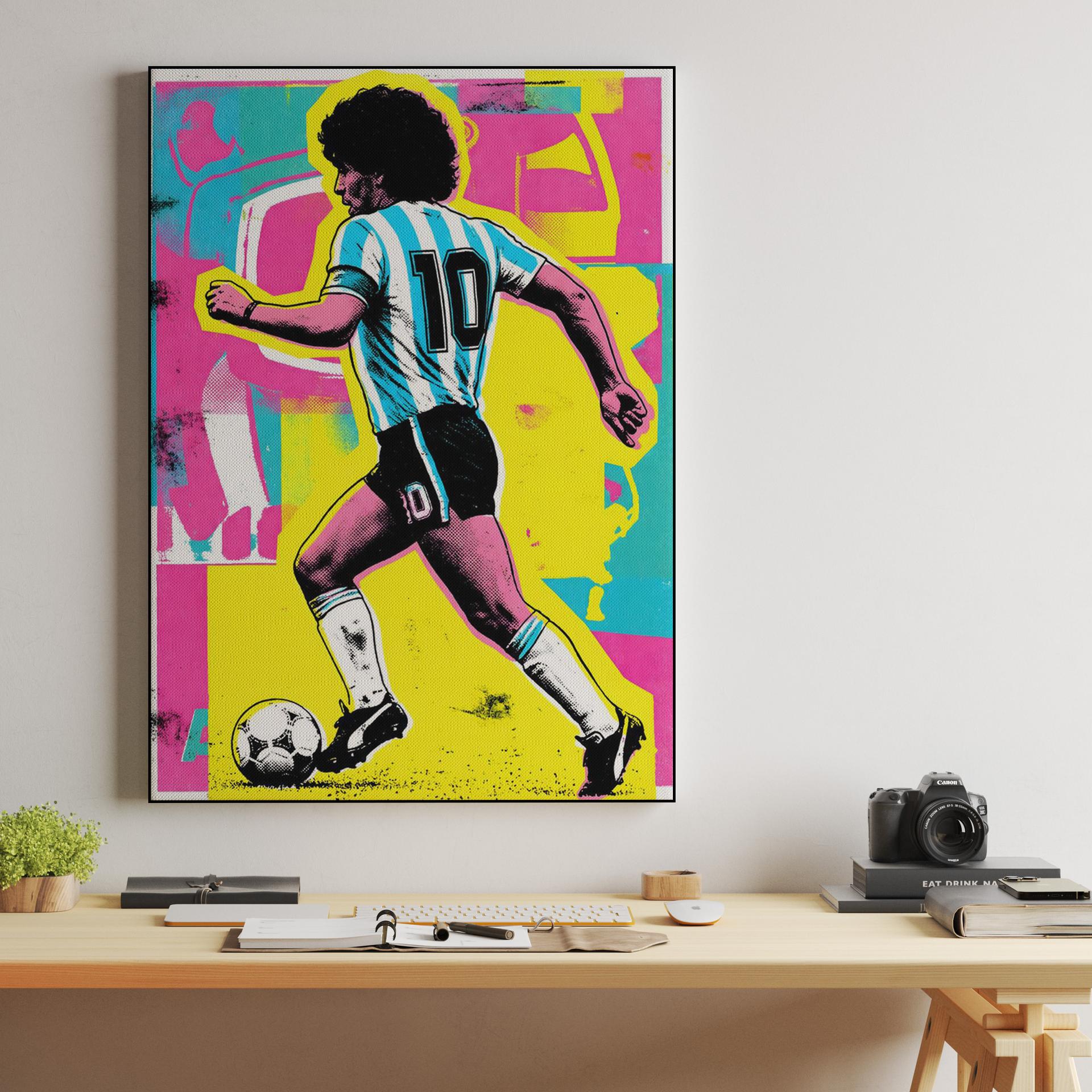 Maradona: Neon Pulse Pop Art
