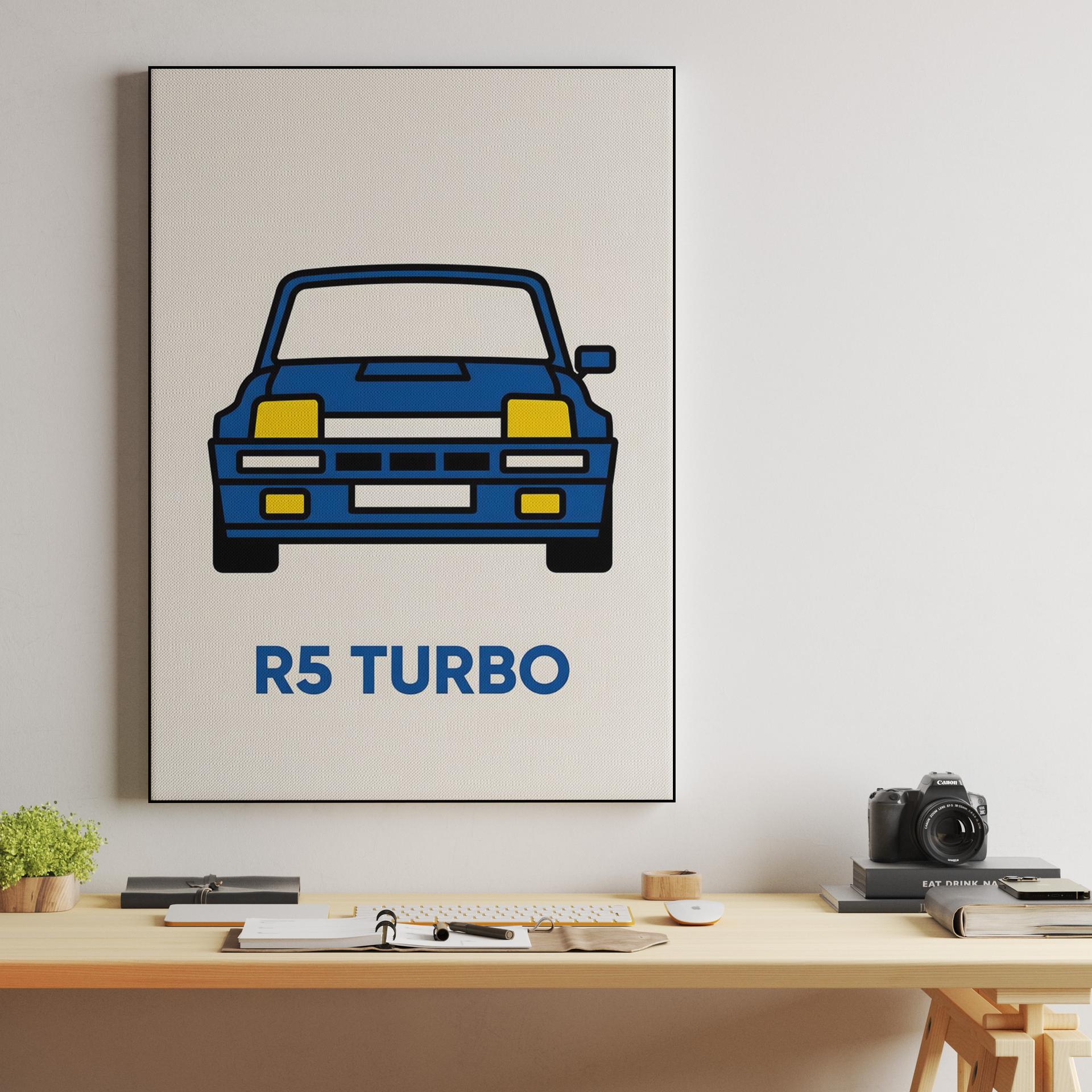 Renault R5 Turbo Minimalist Front View