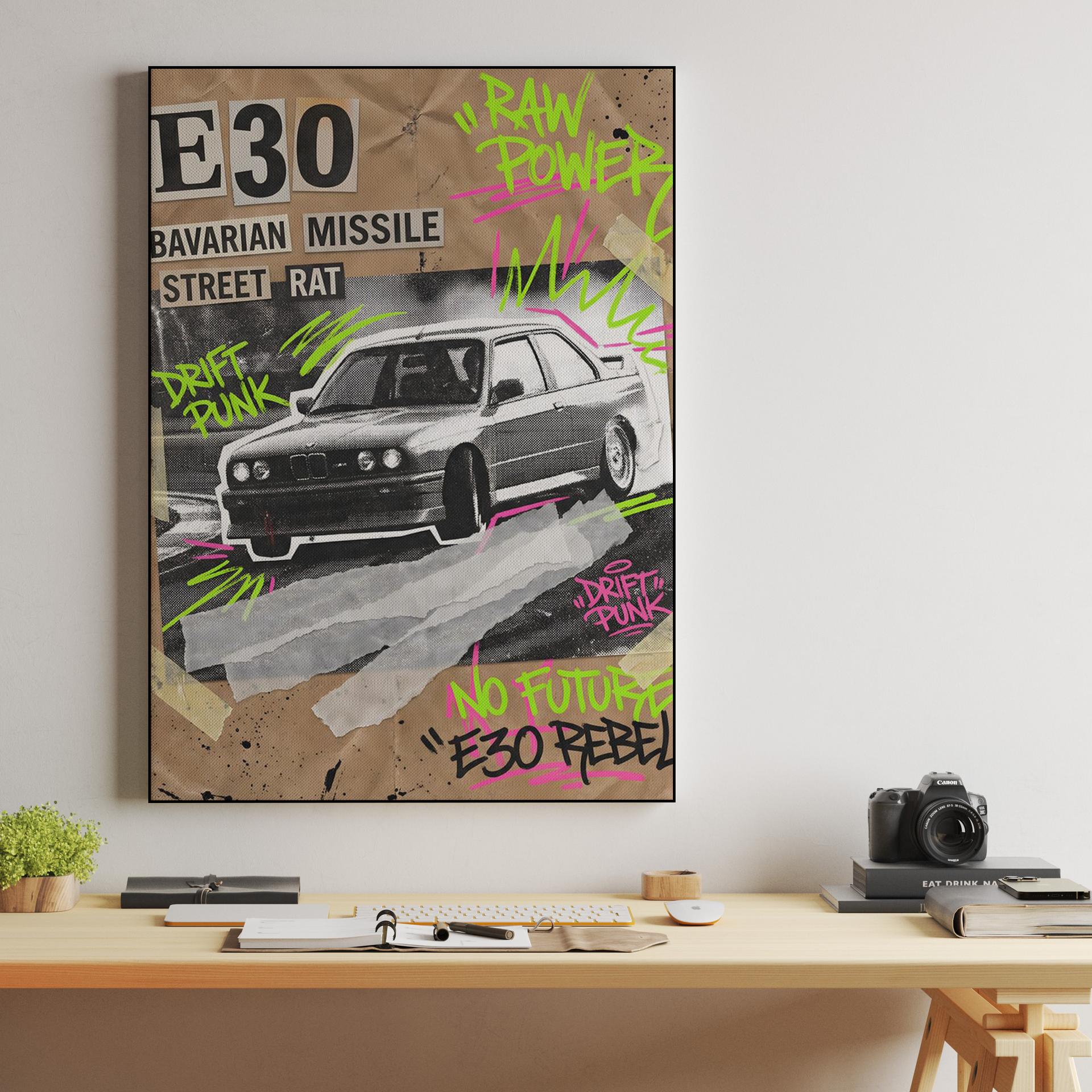 BMW E30 Drift Punk Collage