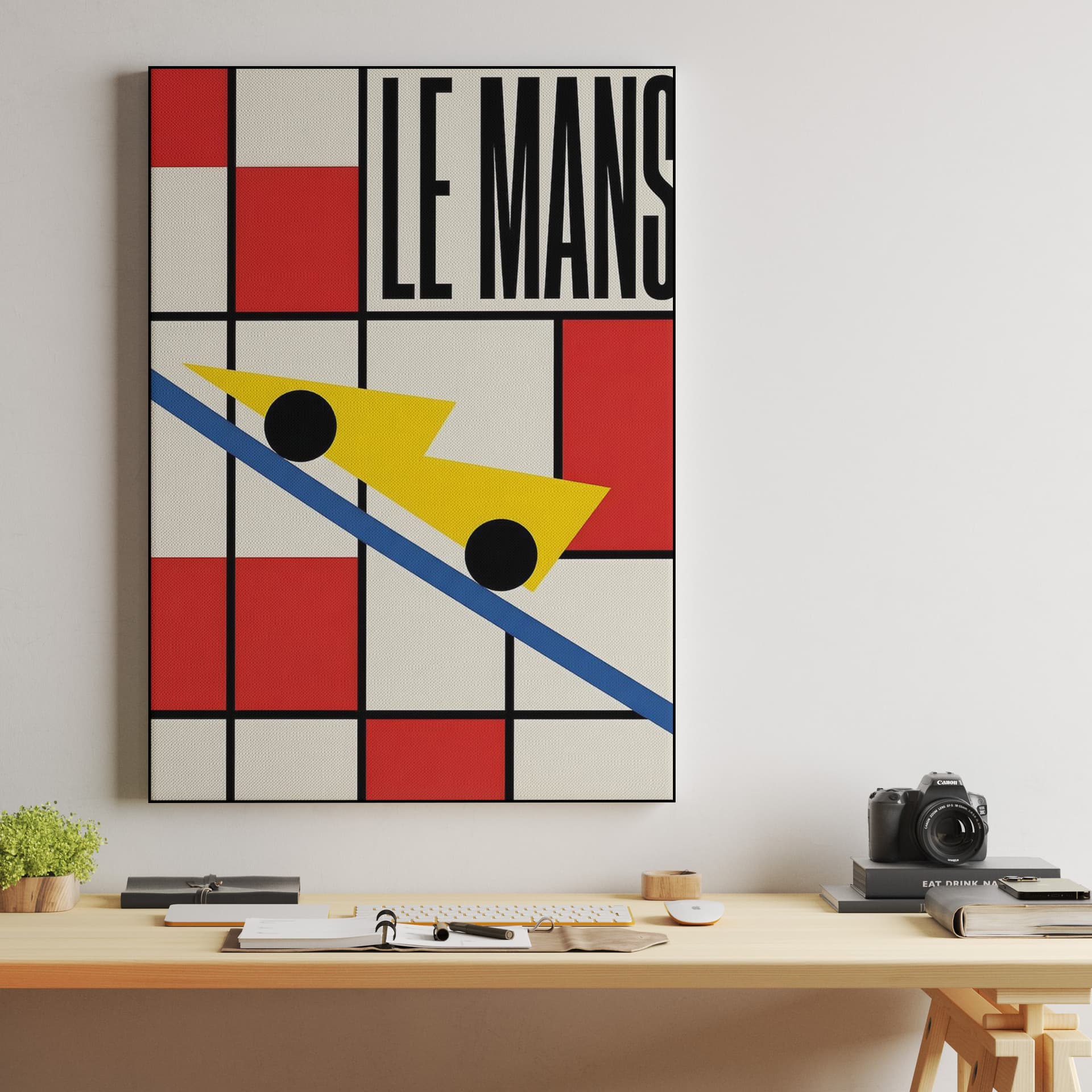 Le Mans De Stijl Racing Poster