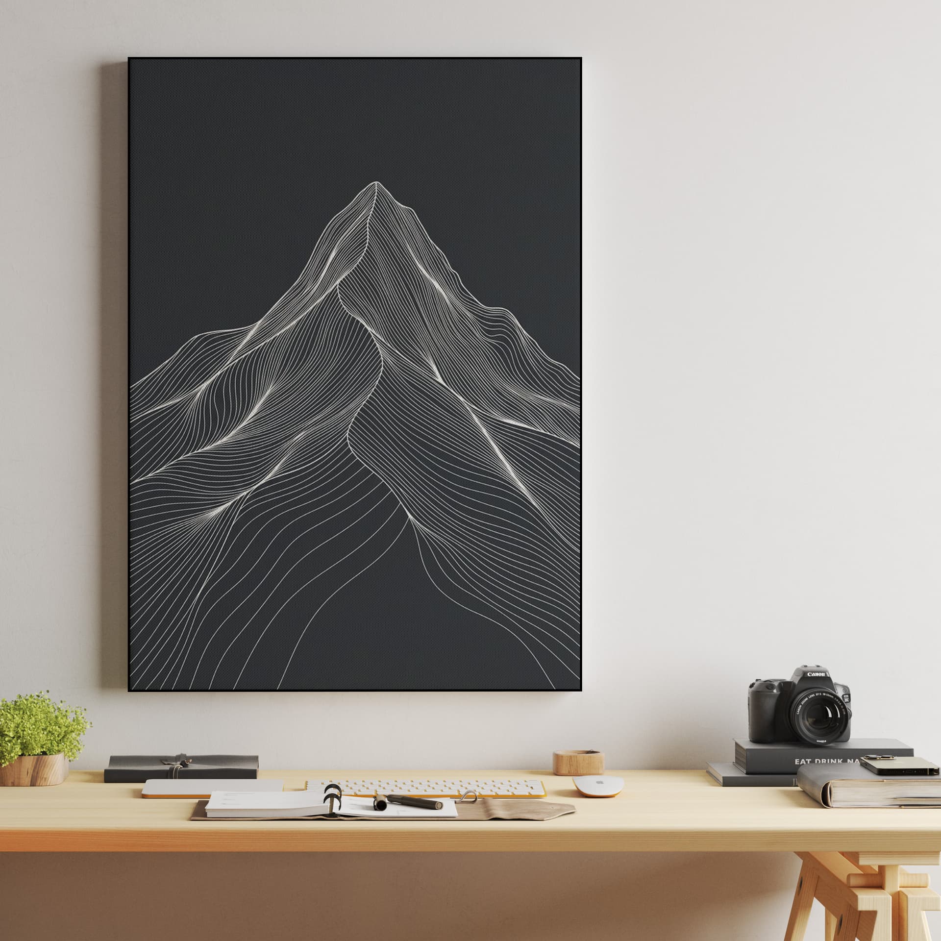 Matterhorn Topographic Line Art