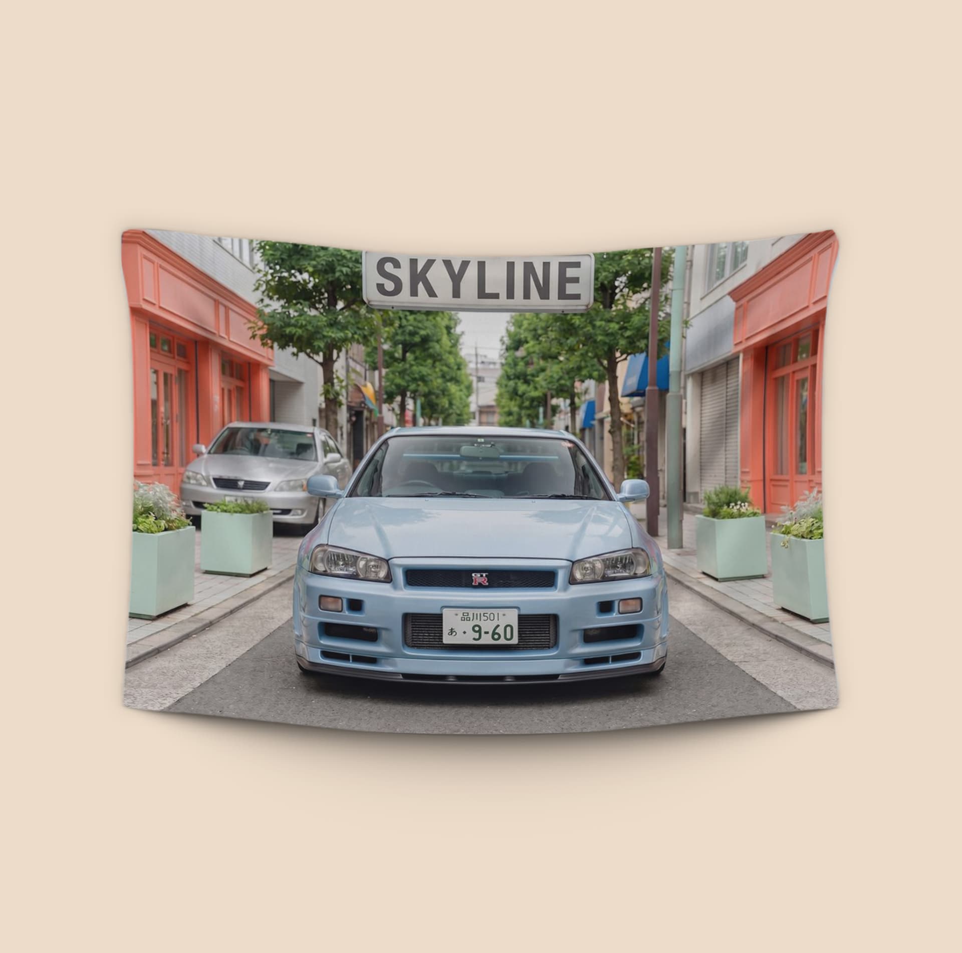 Bayside Blue Skyline R34 Urban Portrait
