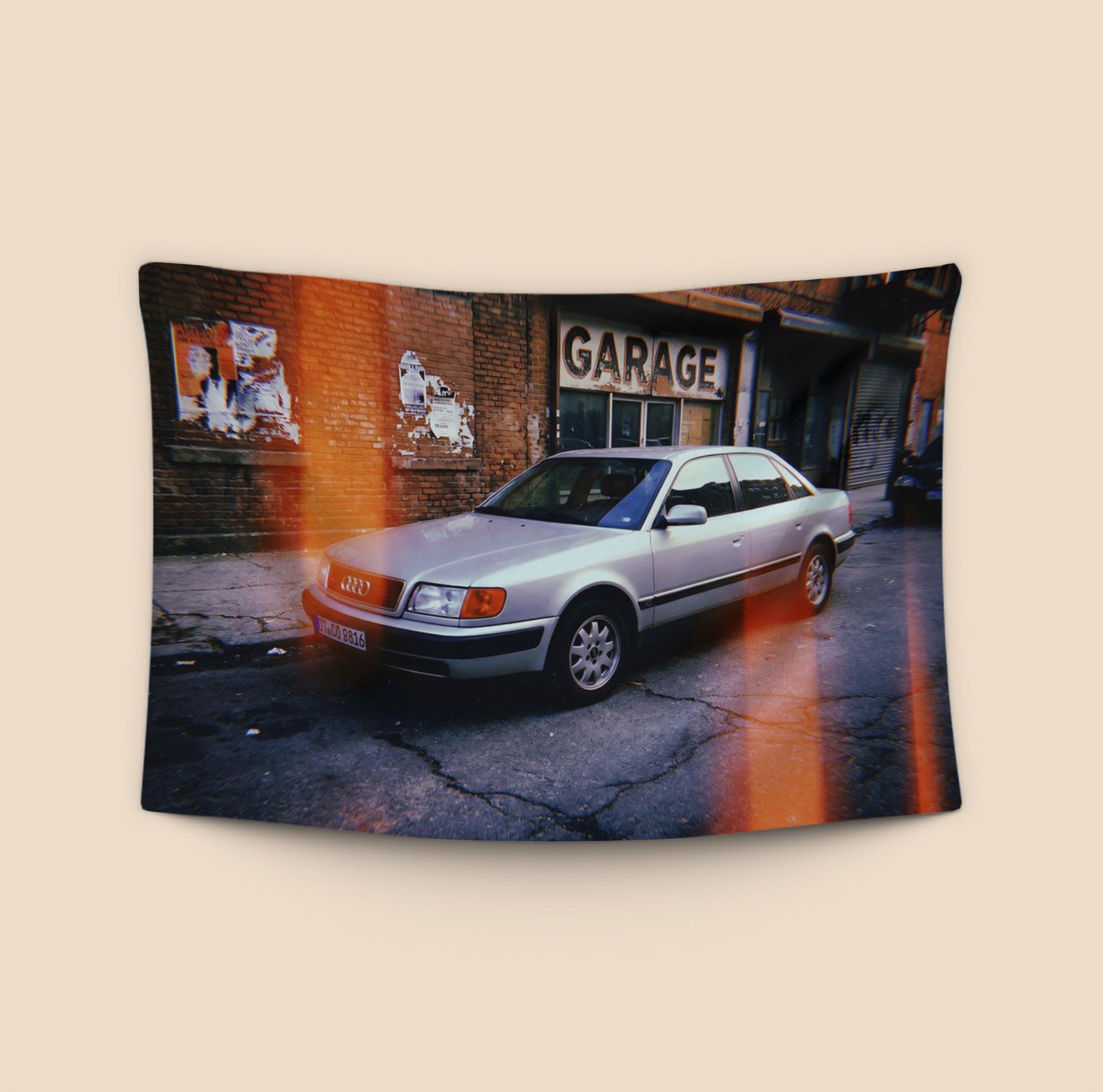 Urban Audi 100: Cinematic Light Leak