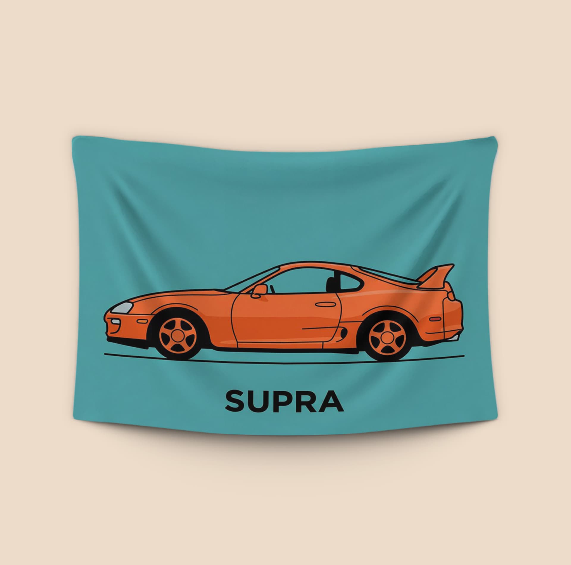 Orange Toyota Supra A80 Profile