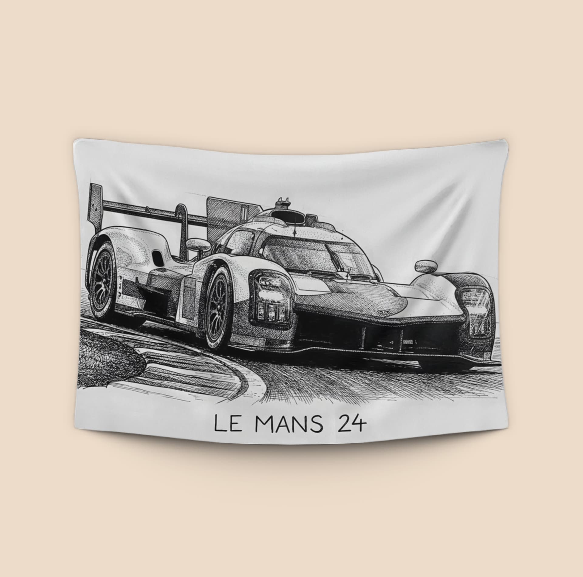 Le Mans 24 Hypercar Pen and Ink Drawing