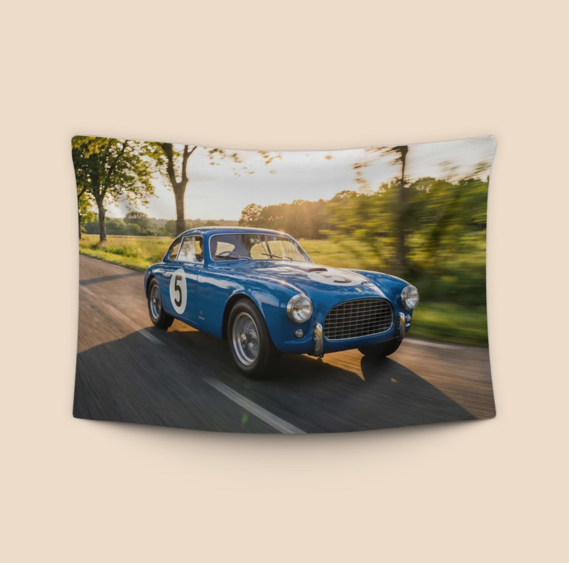 Blue Elegance: Classic Ferrari in Motion