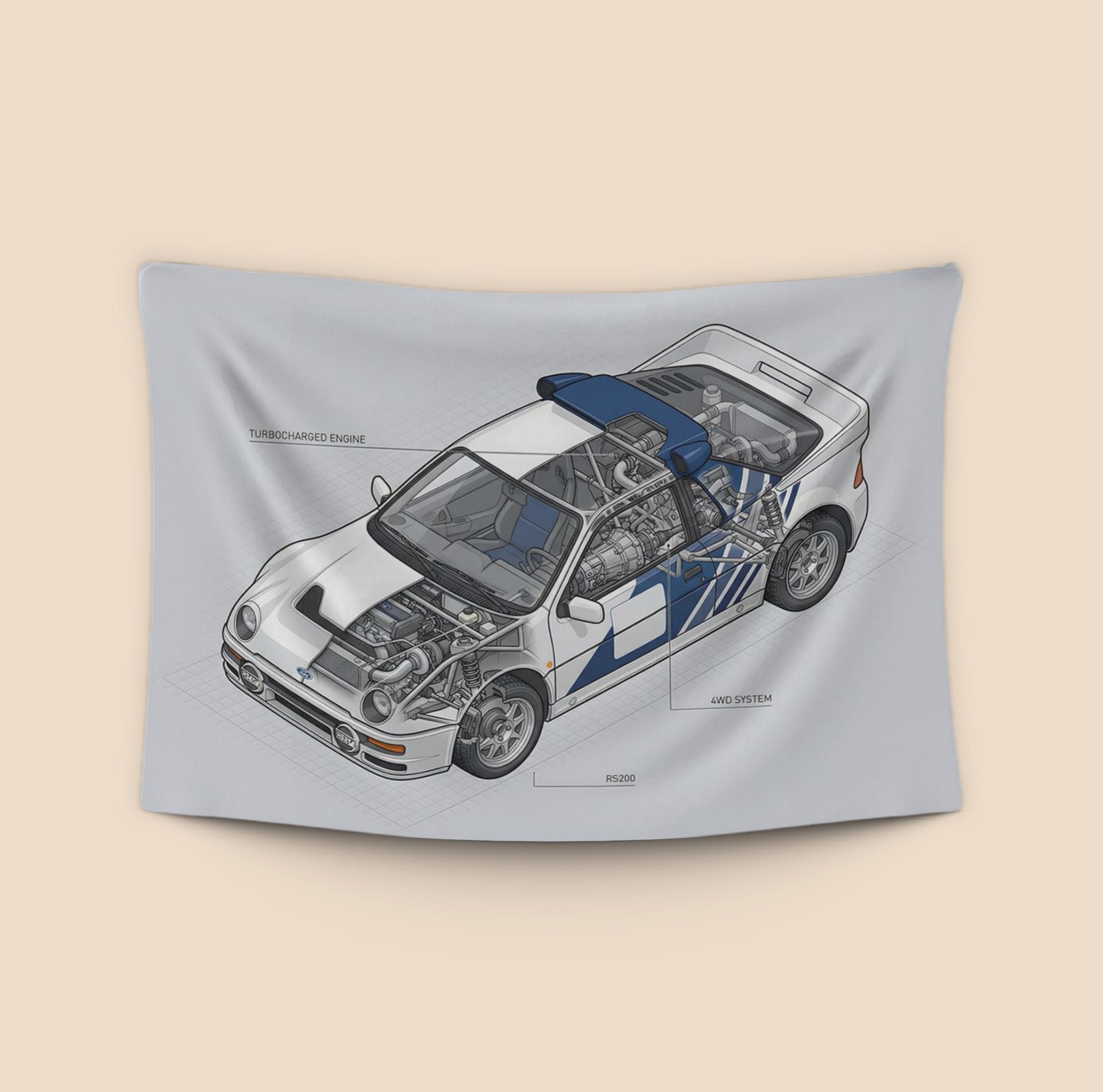 Engineering an Icon: Ford RS200 Technical Cutaway