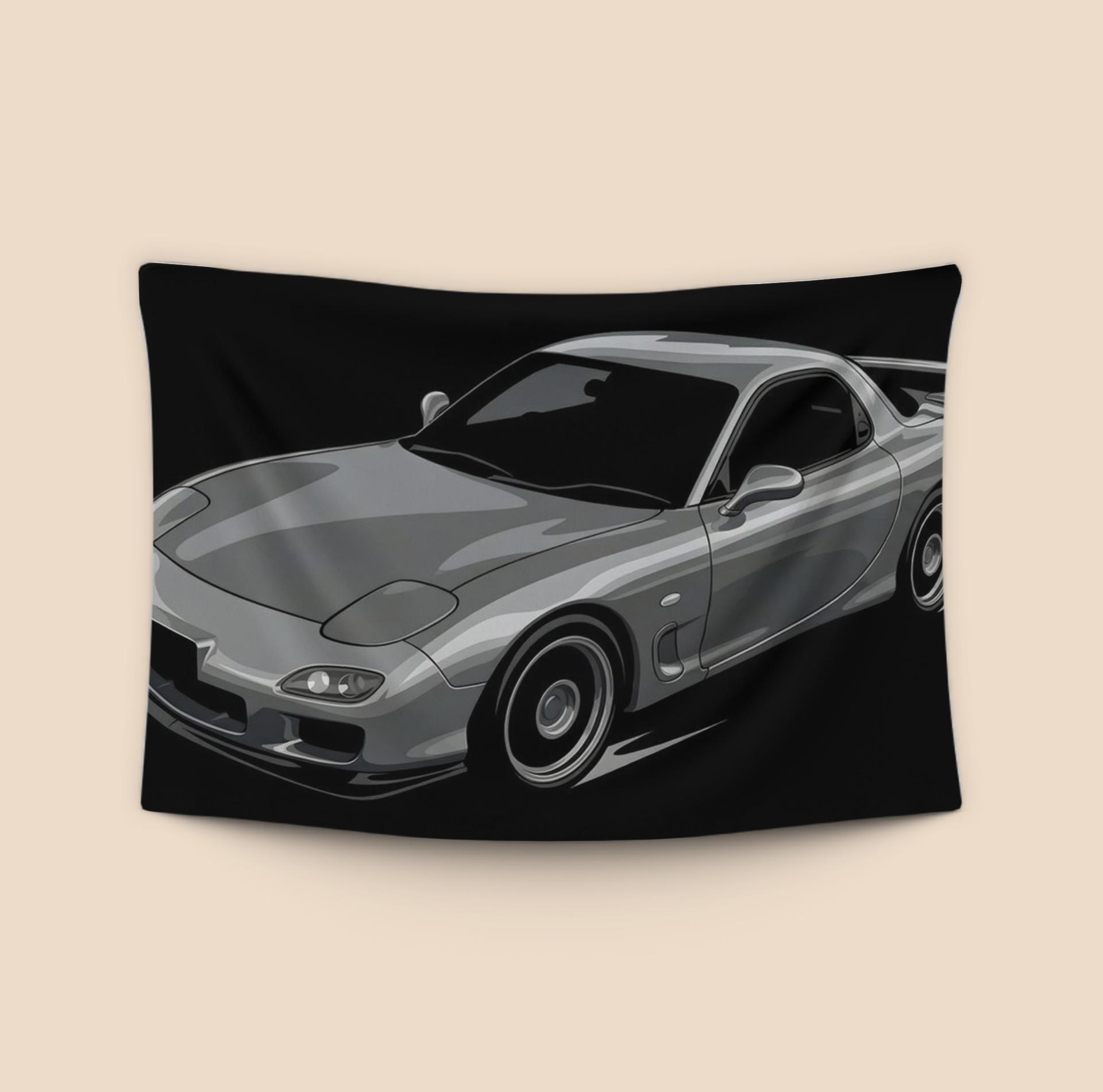 Mazda RX-7 FD Silver Vector Study