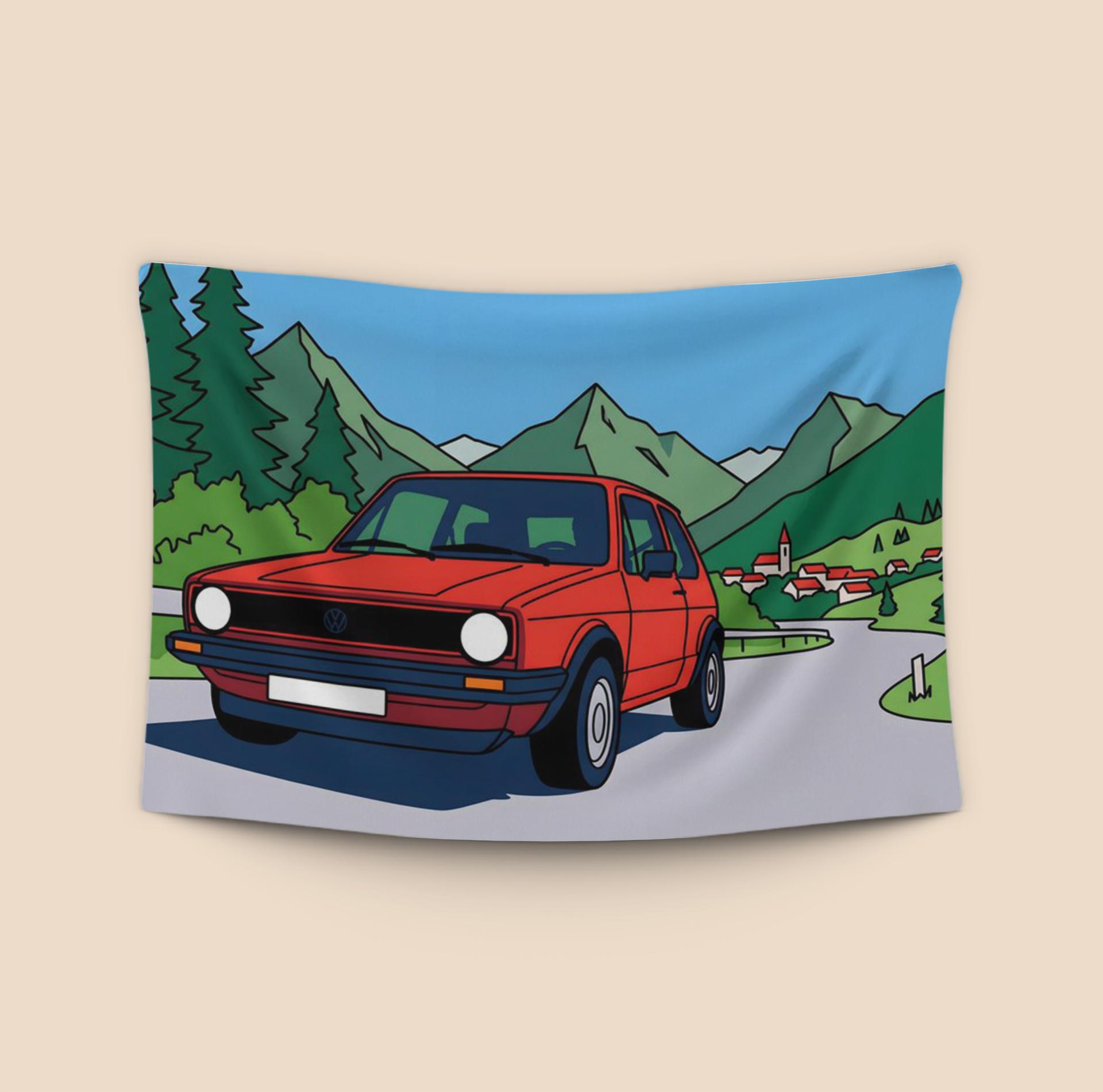 Red VW Golf Alpine Adventure