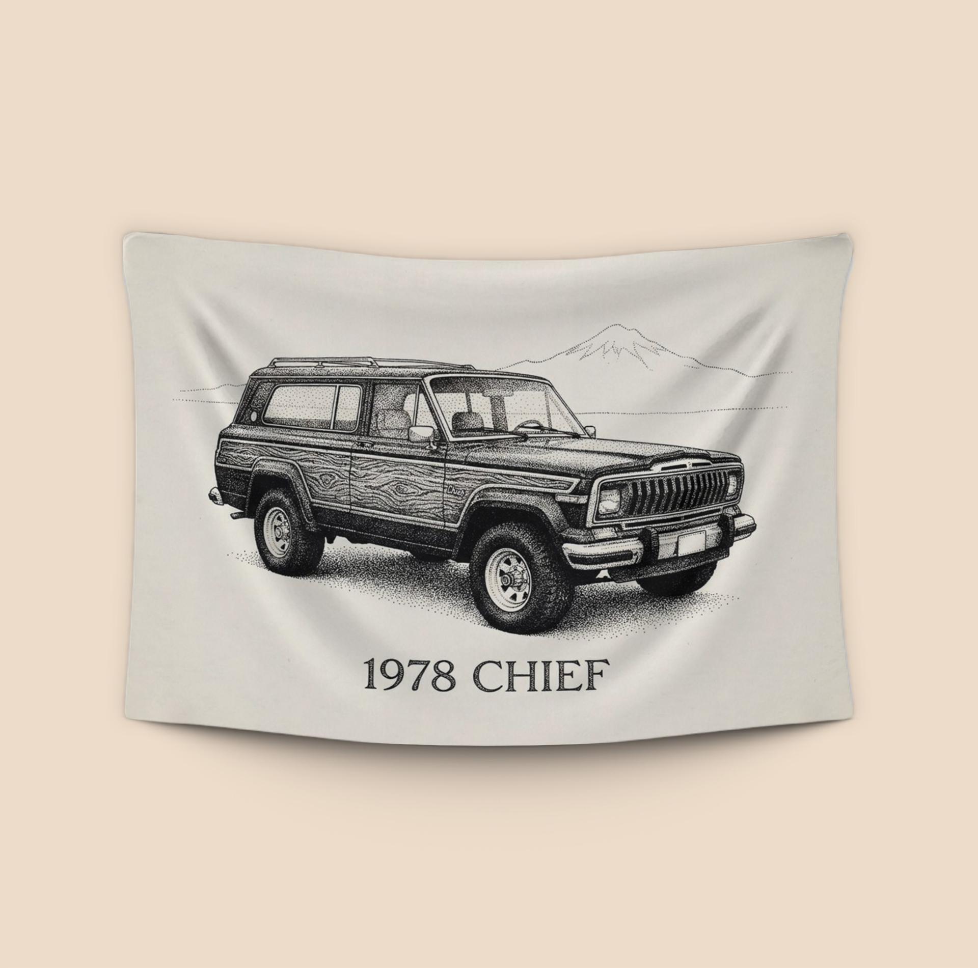 1978 Jeep Cherokee Chief: Stippled 4x4 Portrait