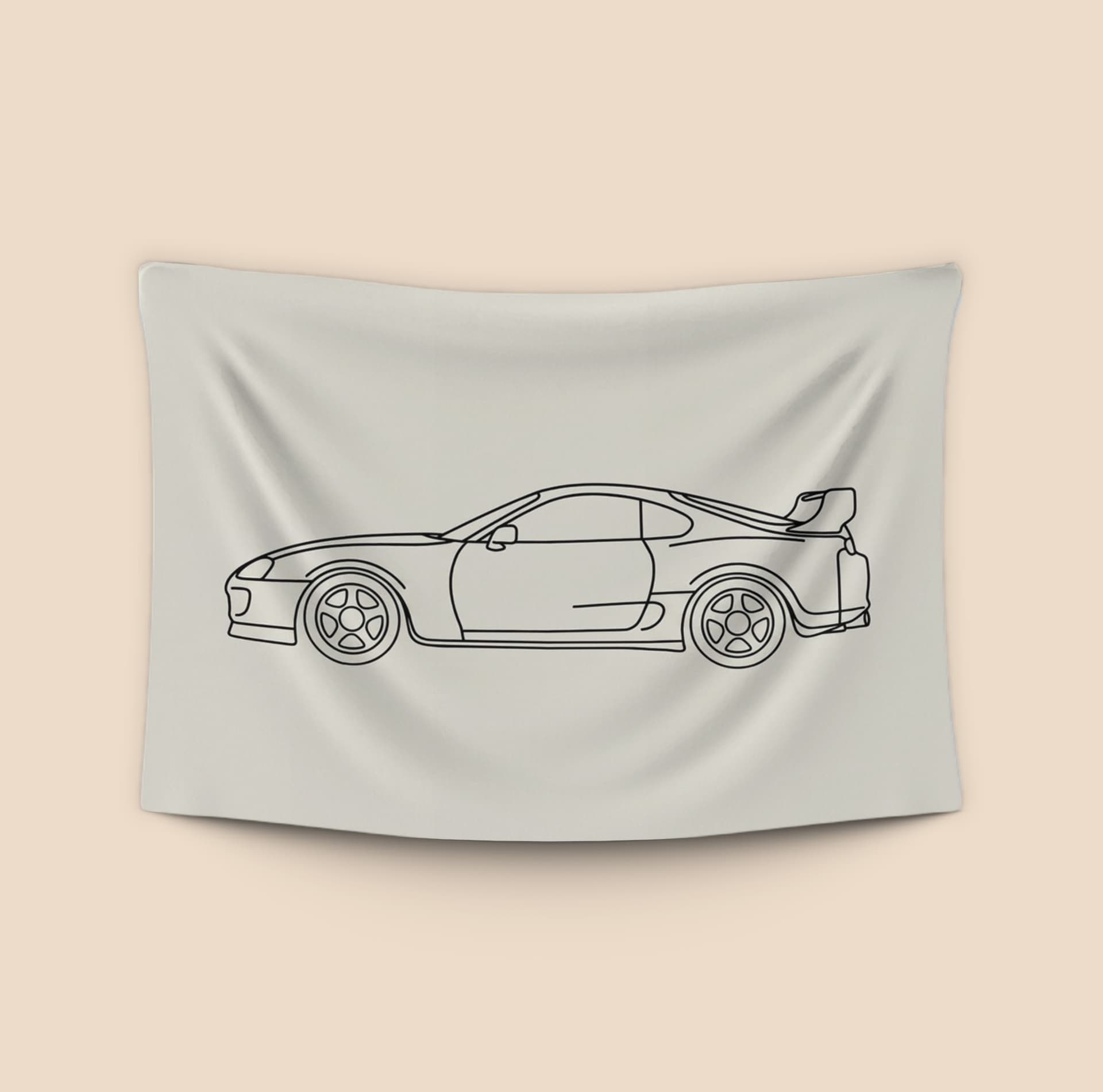 Supra A80 Minimalist Line Art Profile