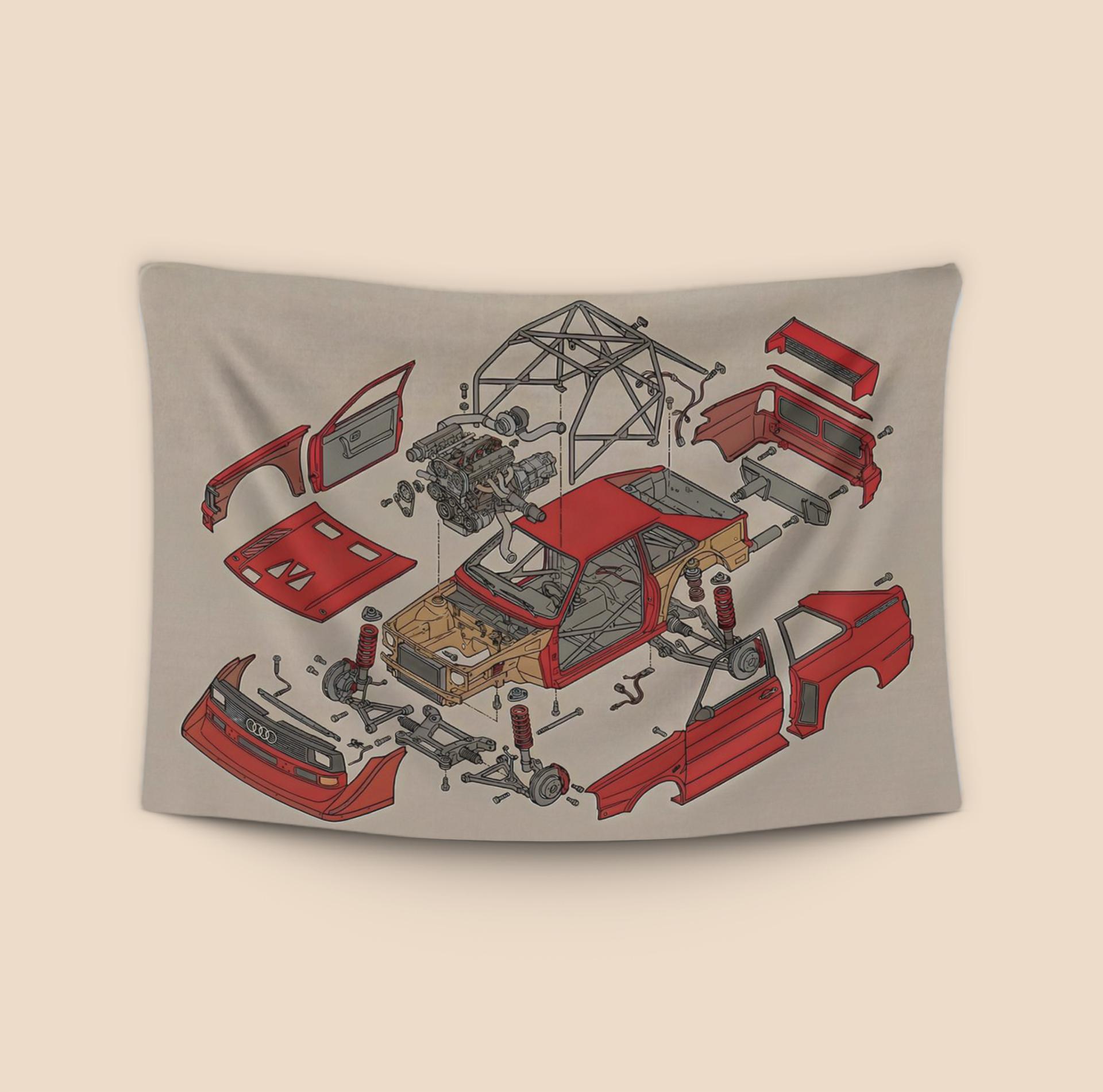 Audi Sport Quattro S1: Exploded Engineering Study