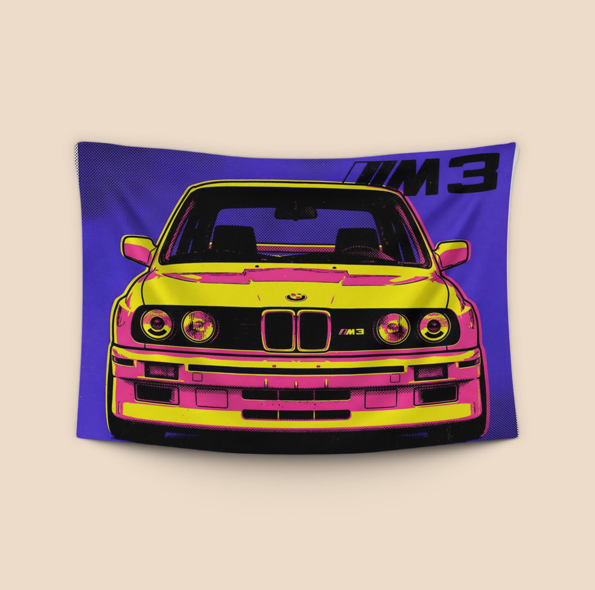 BMW E30 M3 Pop Art Front View