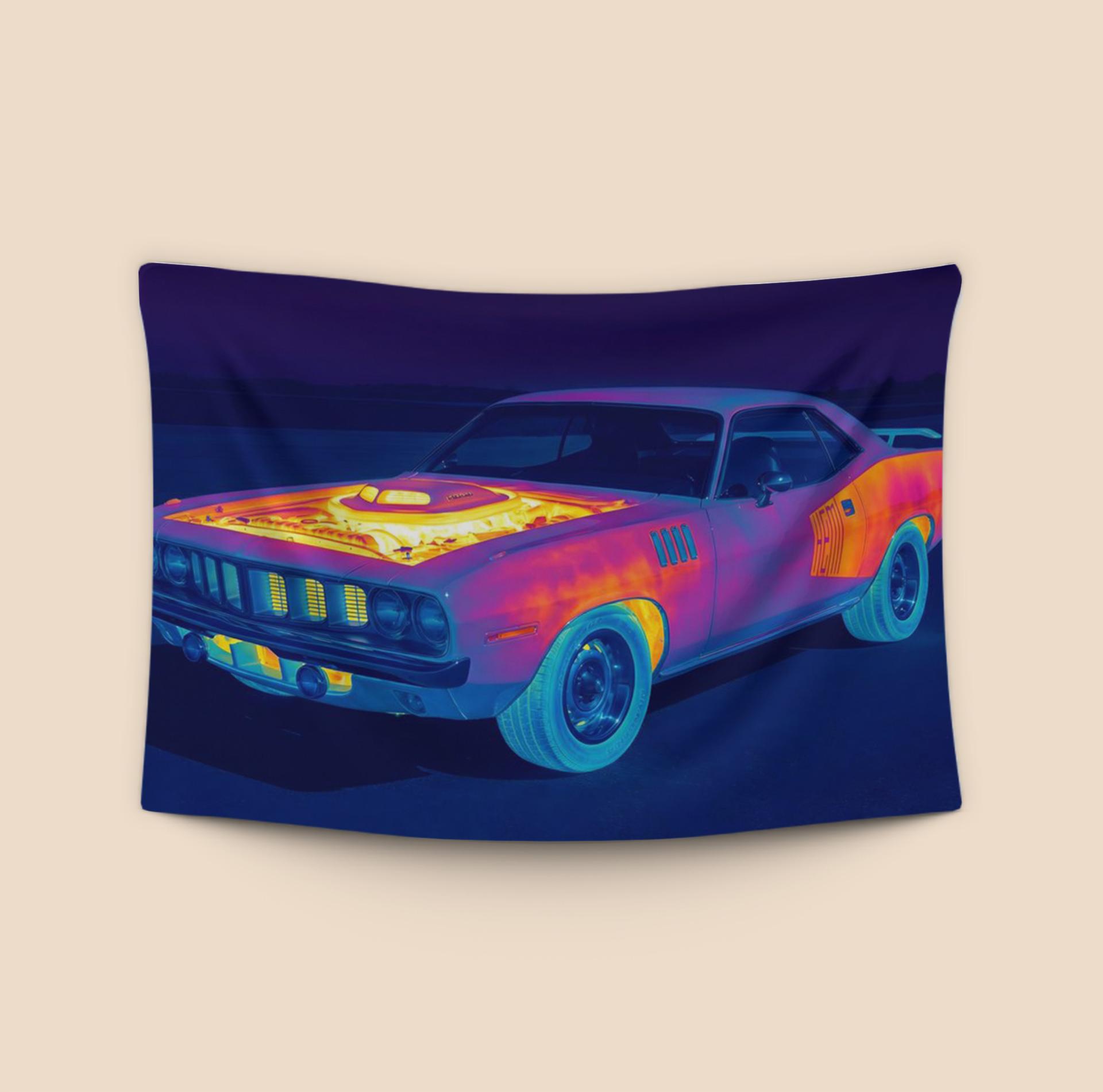 HEMI 'Cuda Thermal Heat Signature Art