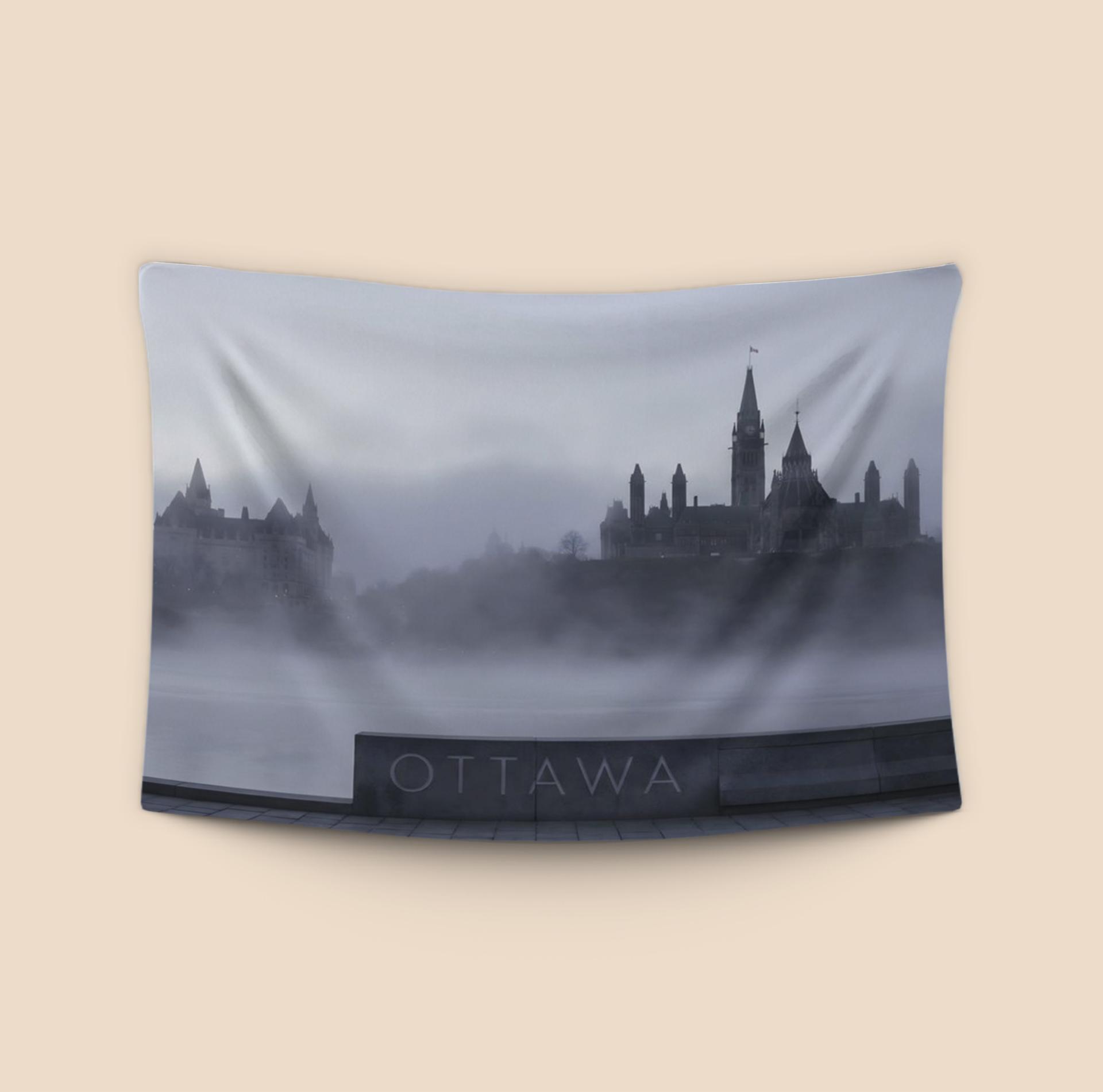 Misty Morning in the Capital: Ottawa Silhouette