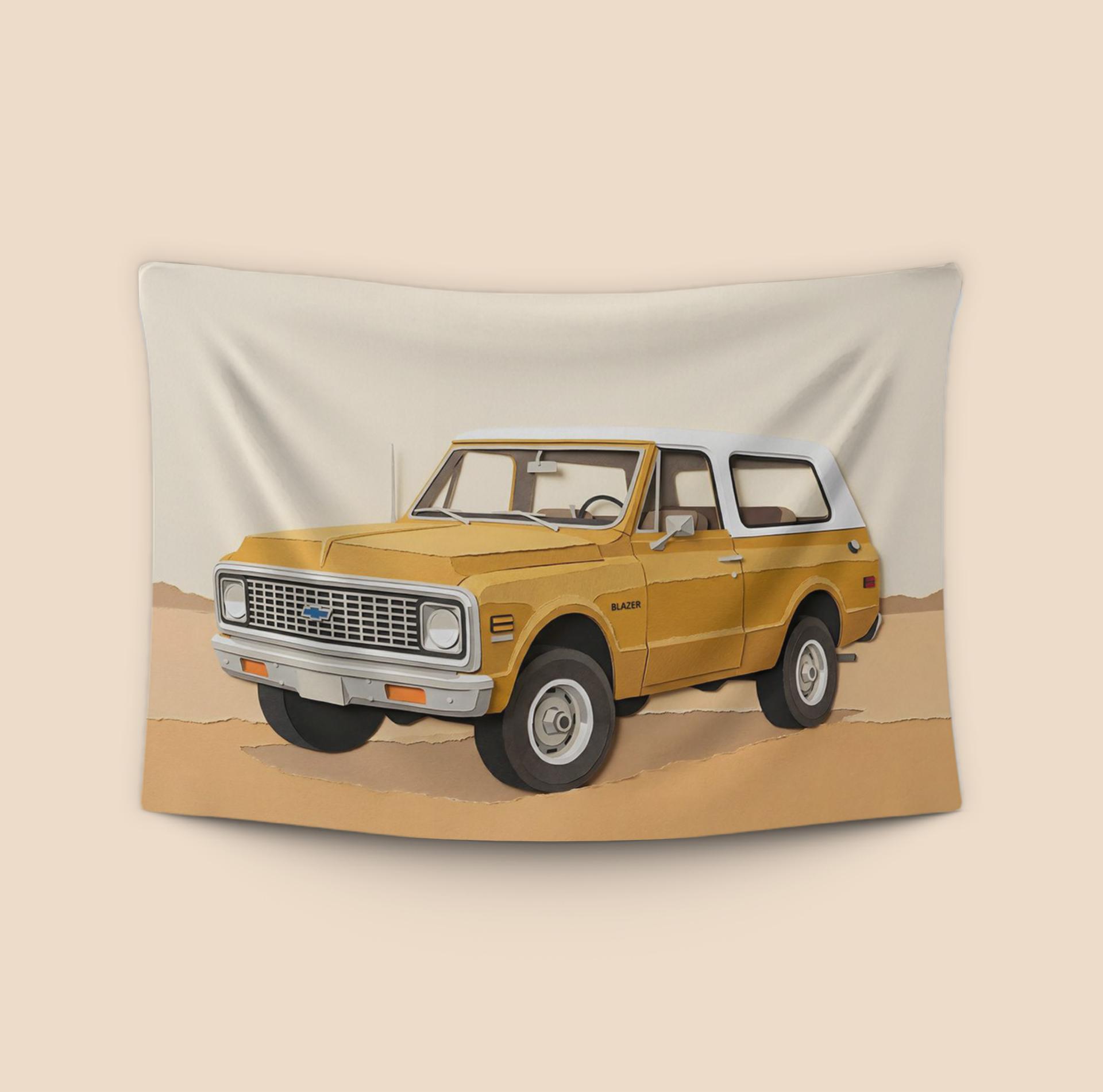 Chevrolet K5 Blazer Paper Cutout Collage