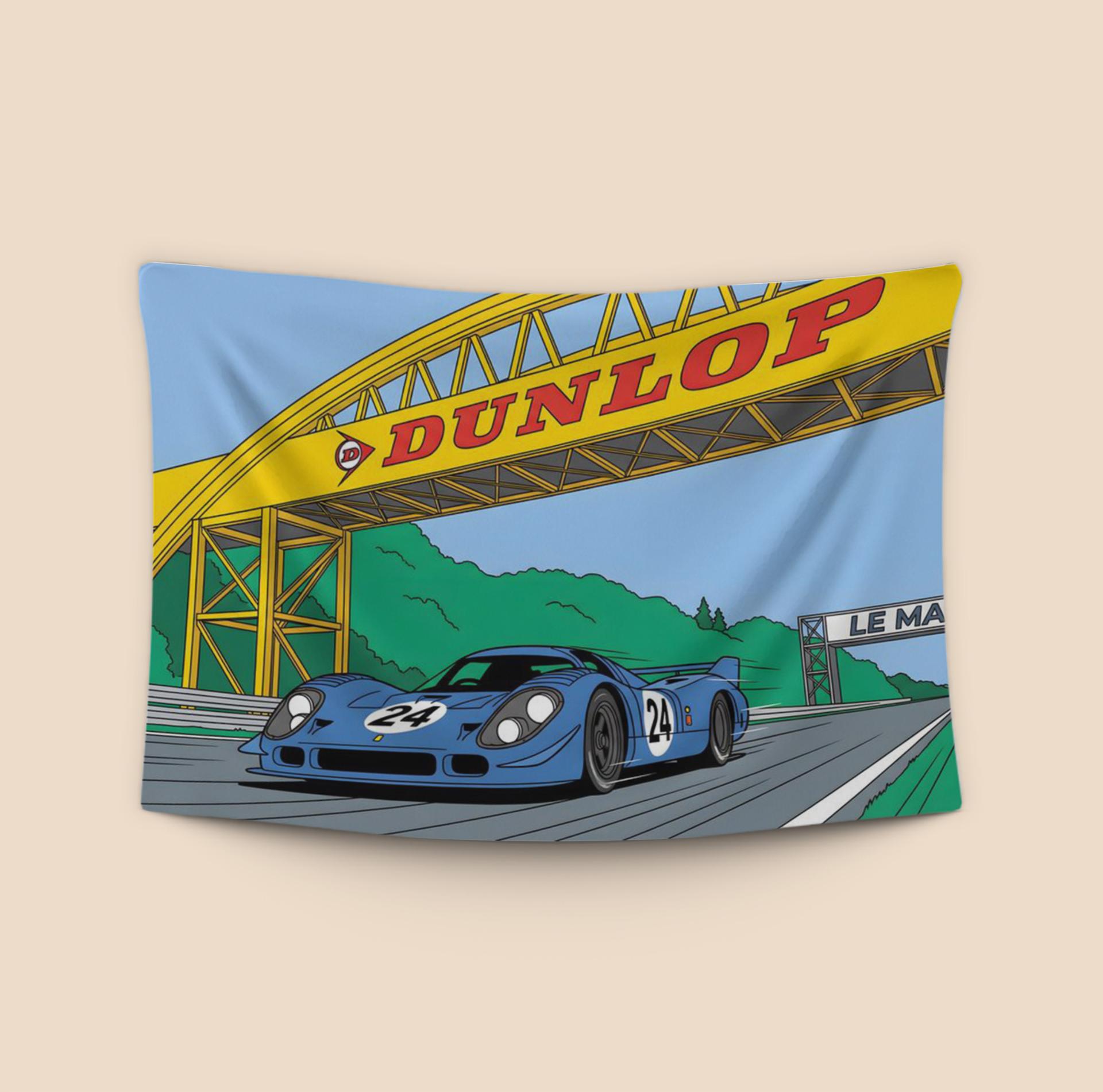 Blue Legend: Racing Through the Dunlop Bridge at Le Mans