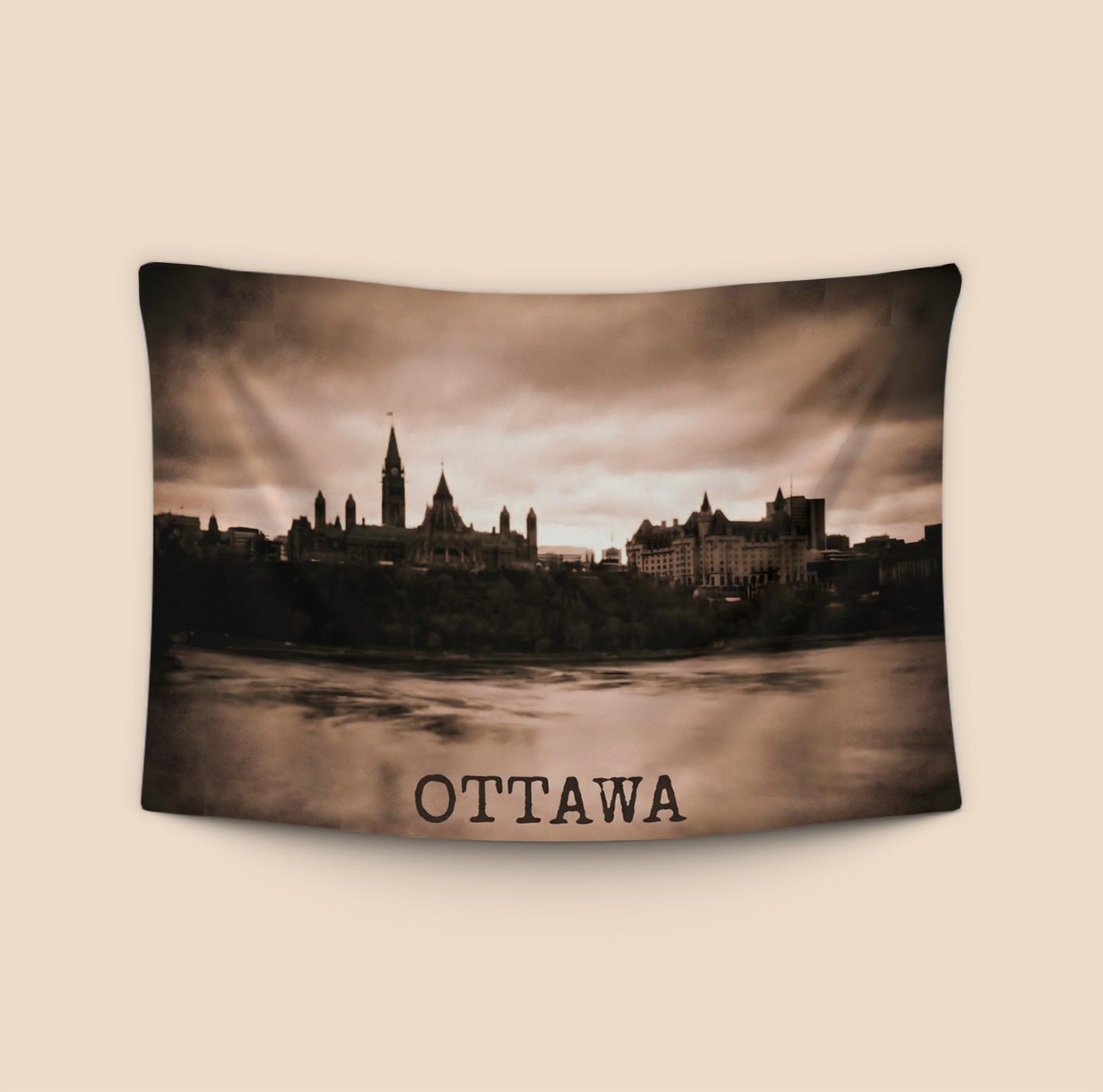 Sepia Skyline: Ottawa Miniature Perspective