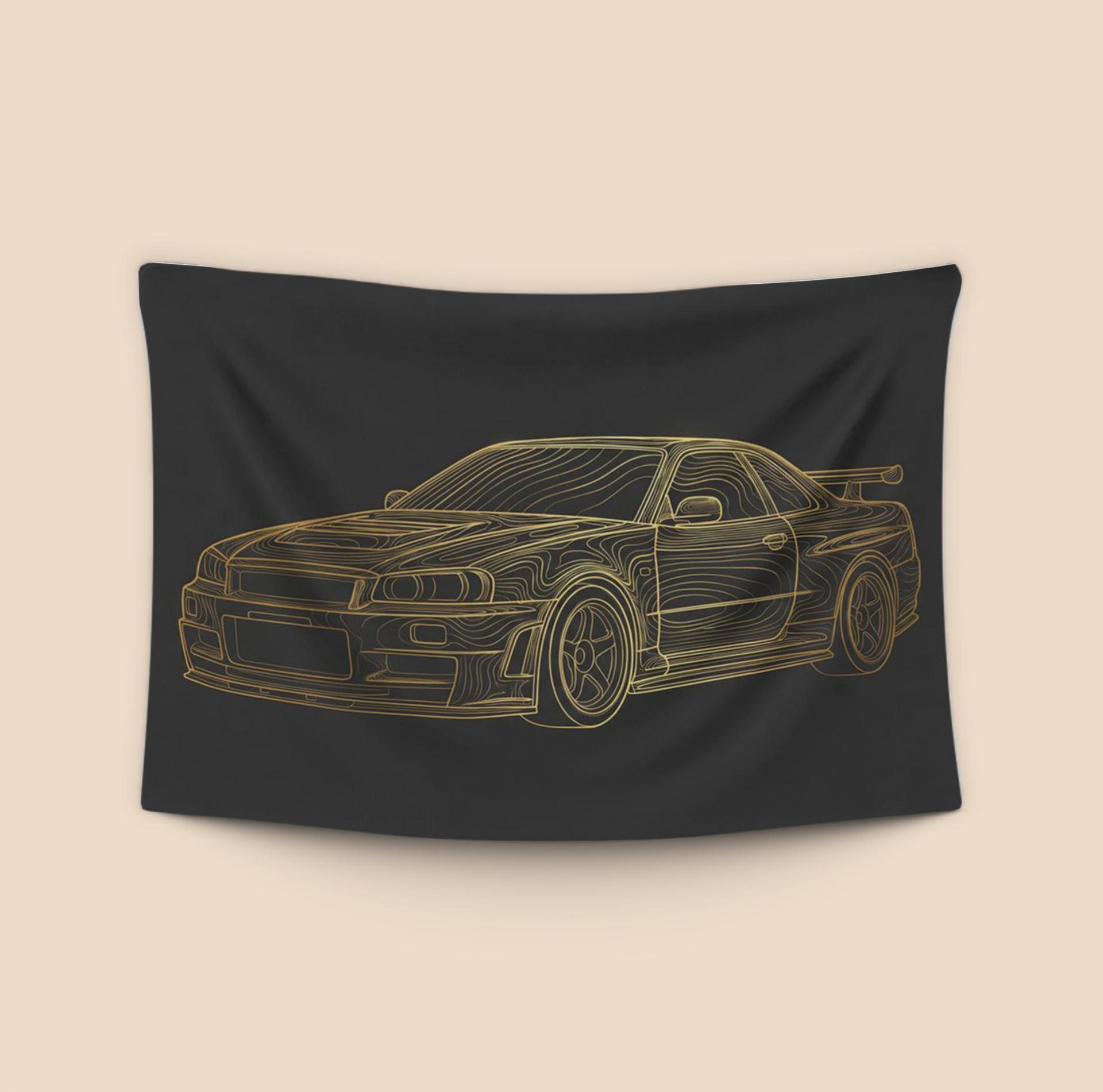 Gold Topography: Nissan Skyline GT-R R34