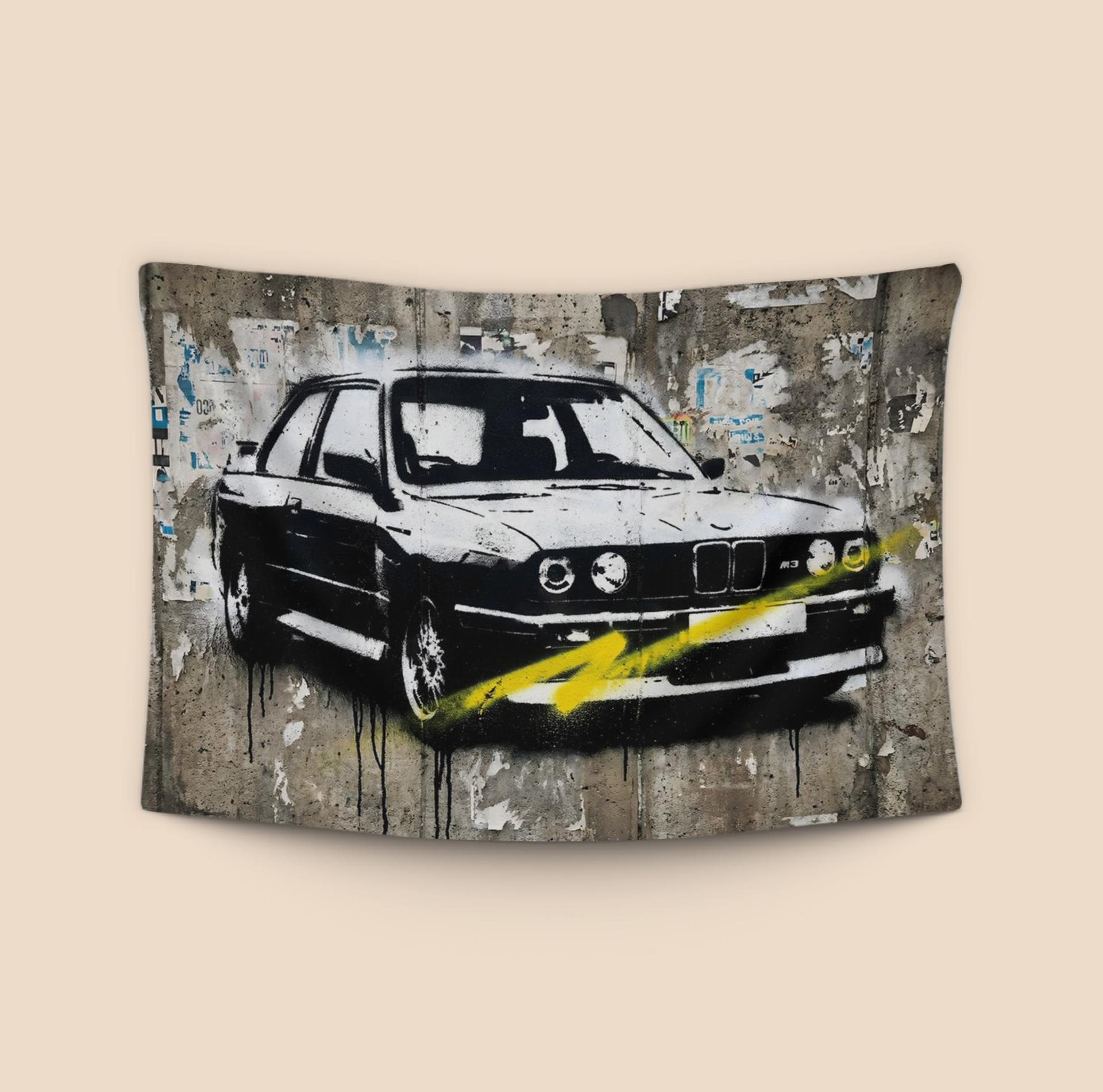BMW E30 M3: Urban Concrete Stencil