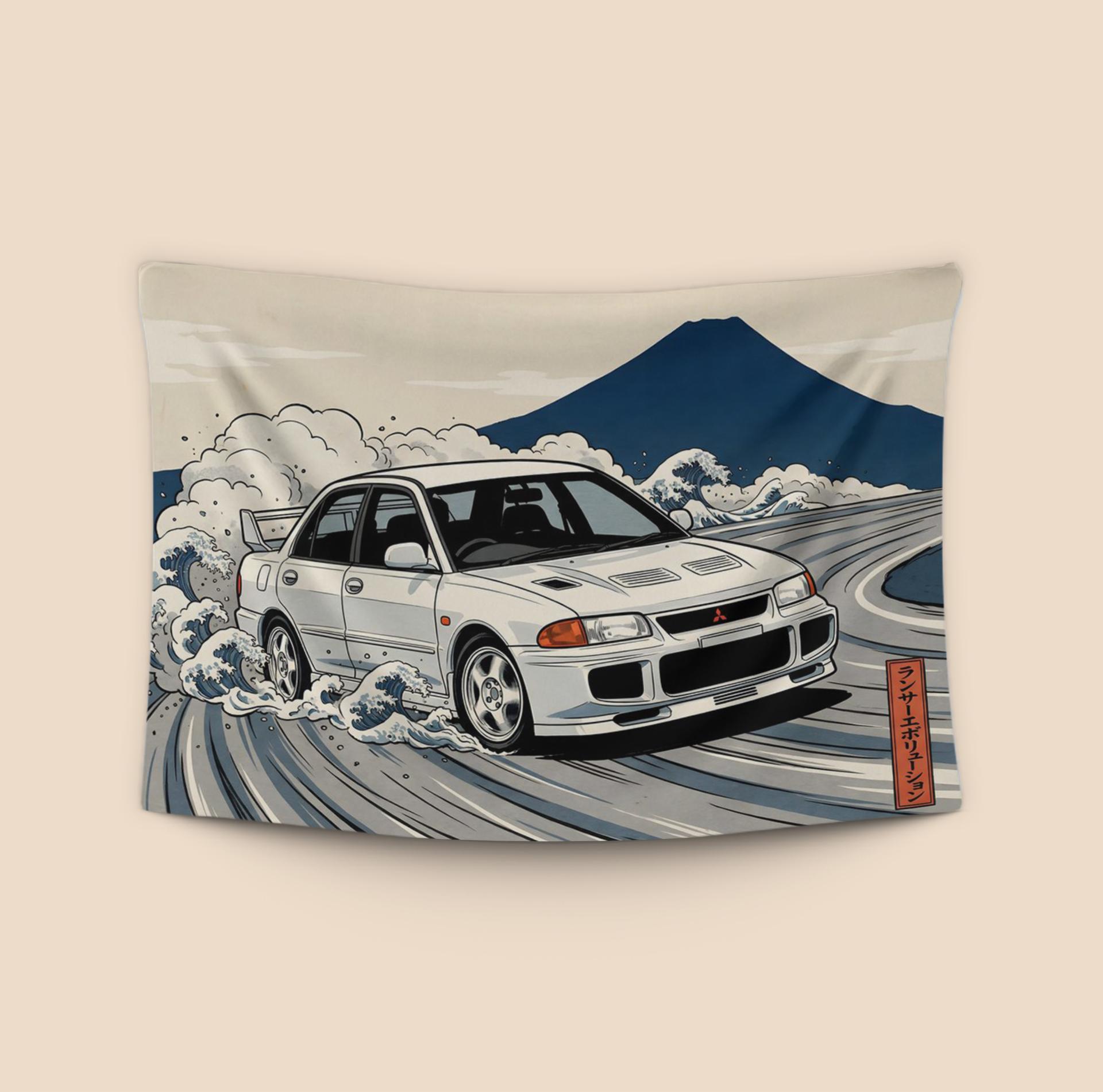 Lancer Evolution III: Great Wave over Fuji