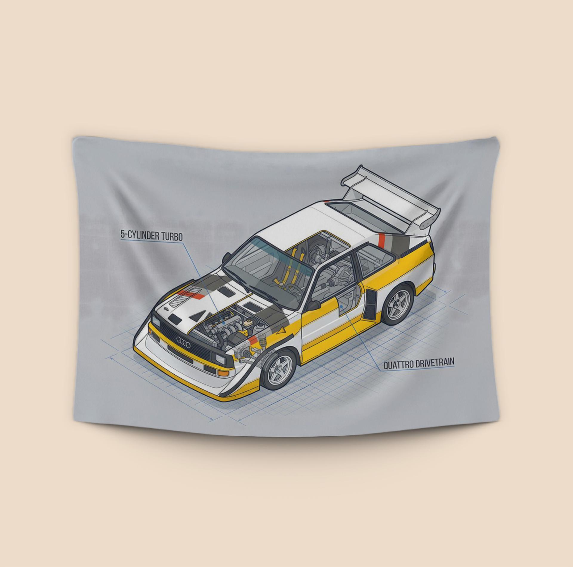 Engineering an Icon: Audi Sport Quattro S1 Technical Cutaway