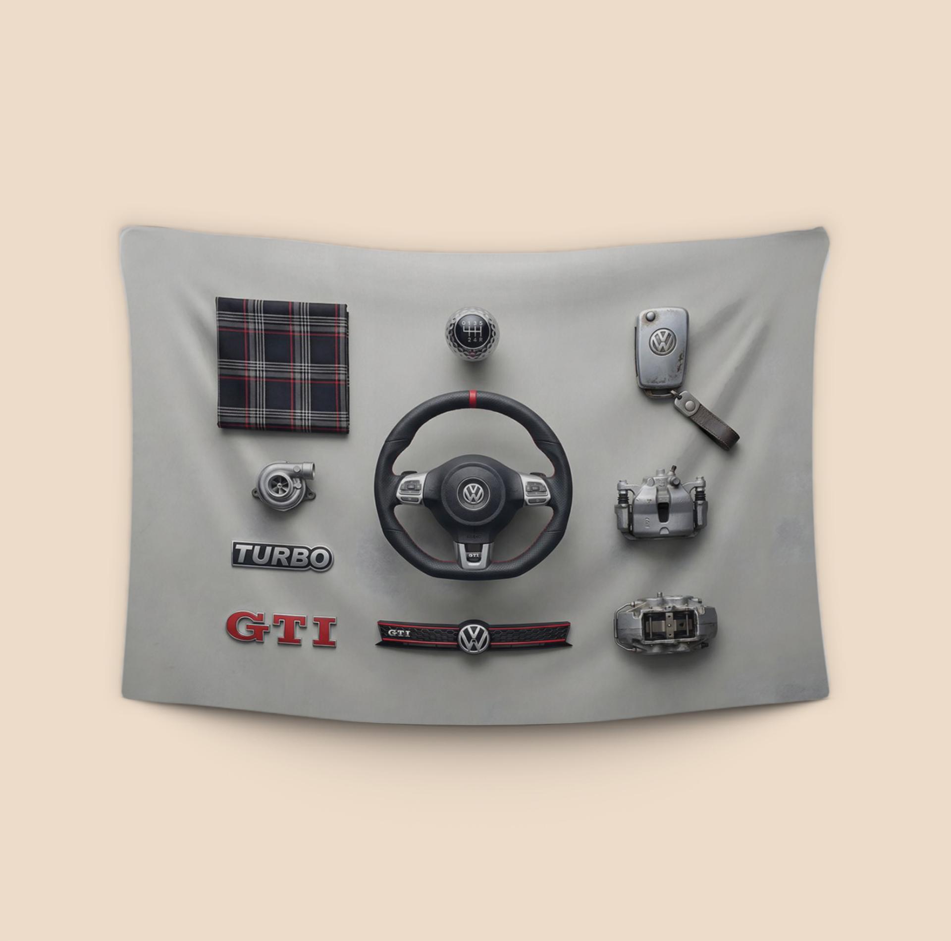 Volkswagen Golf GTI Component Essentials Knolling