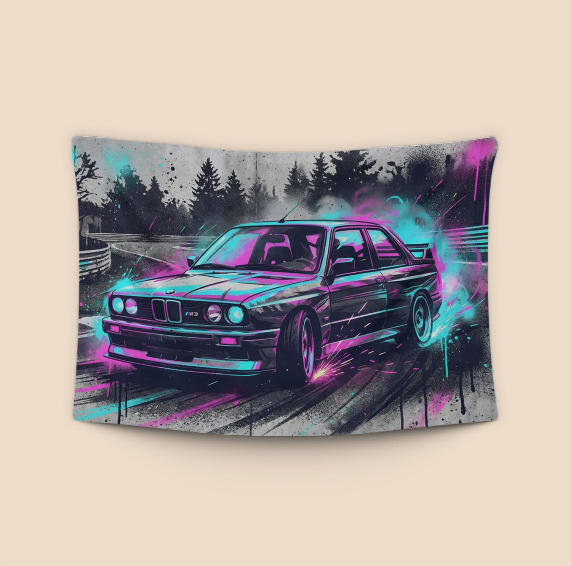 BMW E30 M3: Neon Forest Drift